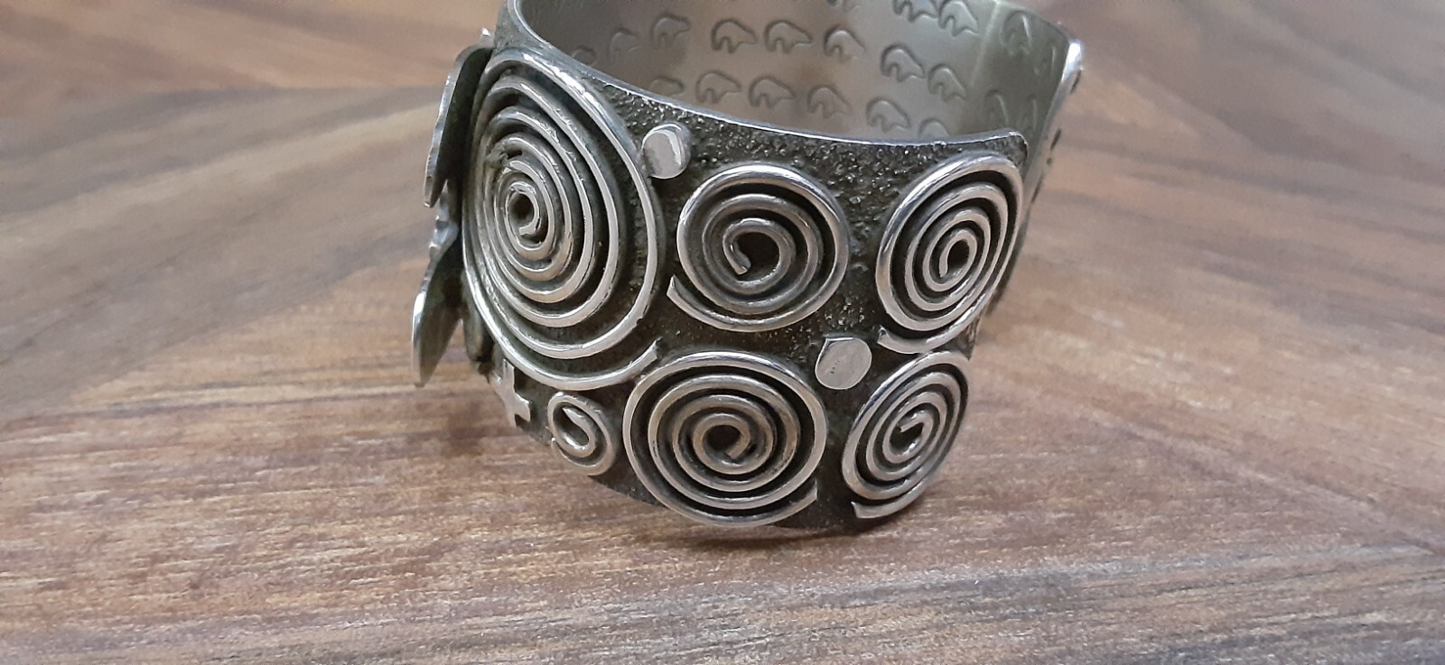 Navajo ALEX SANCHEZ Turtle Bracelet Sterling Turquoise GIGANTIC 114g Size 6 1/2″