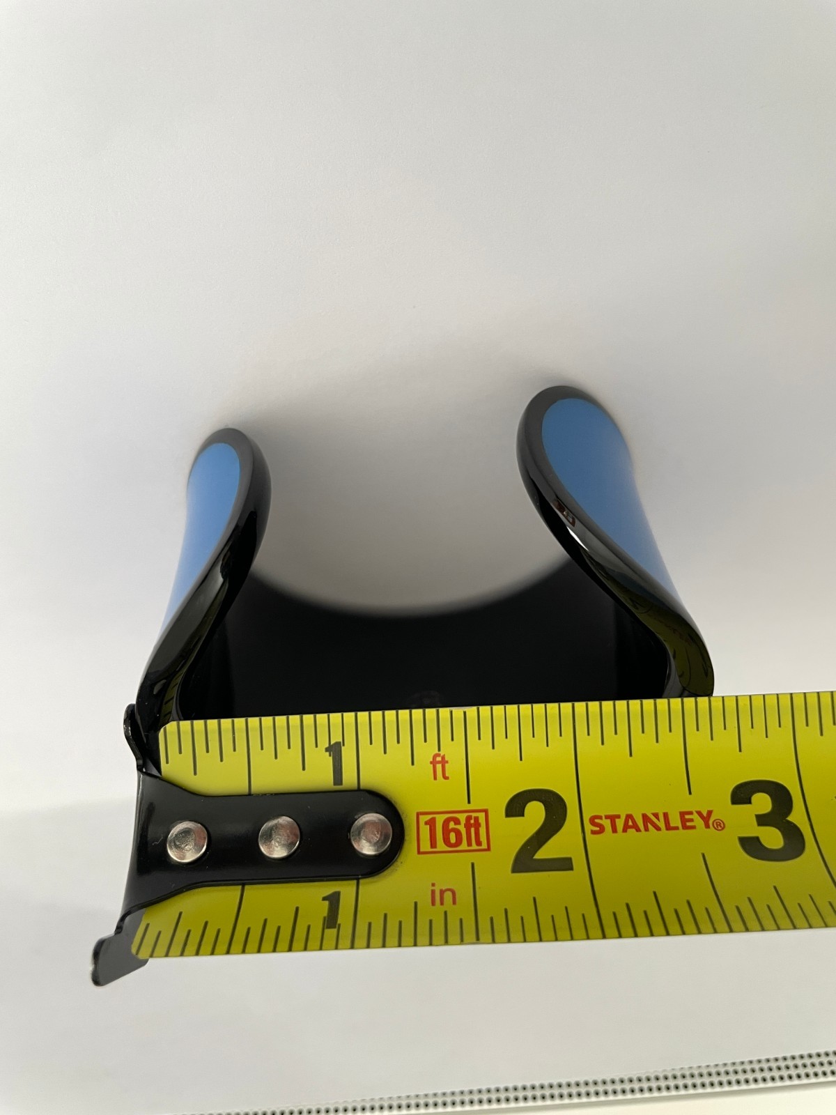 Azure Blue (CC) outside black inside lucite sporty cuff bracelet