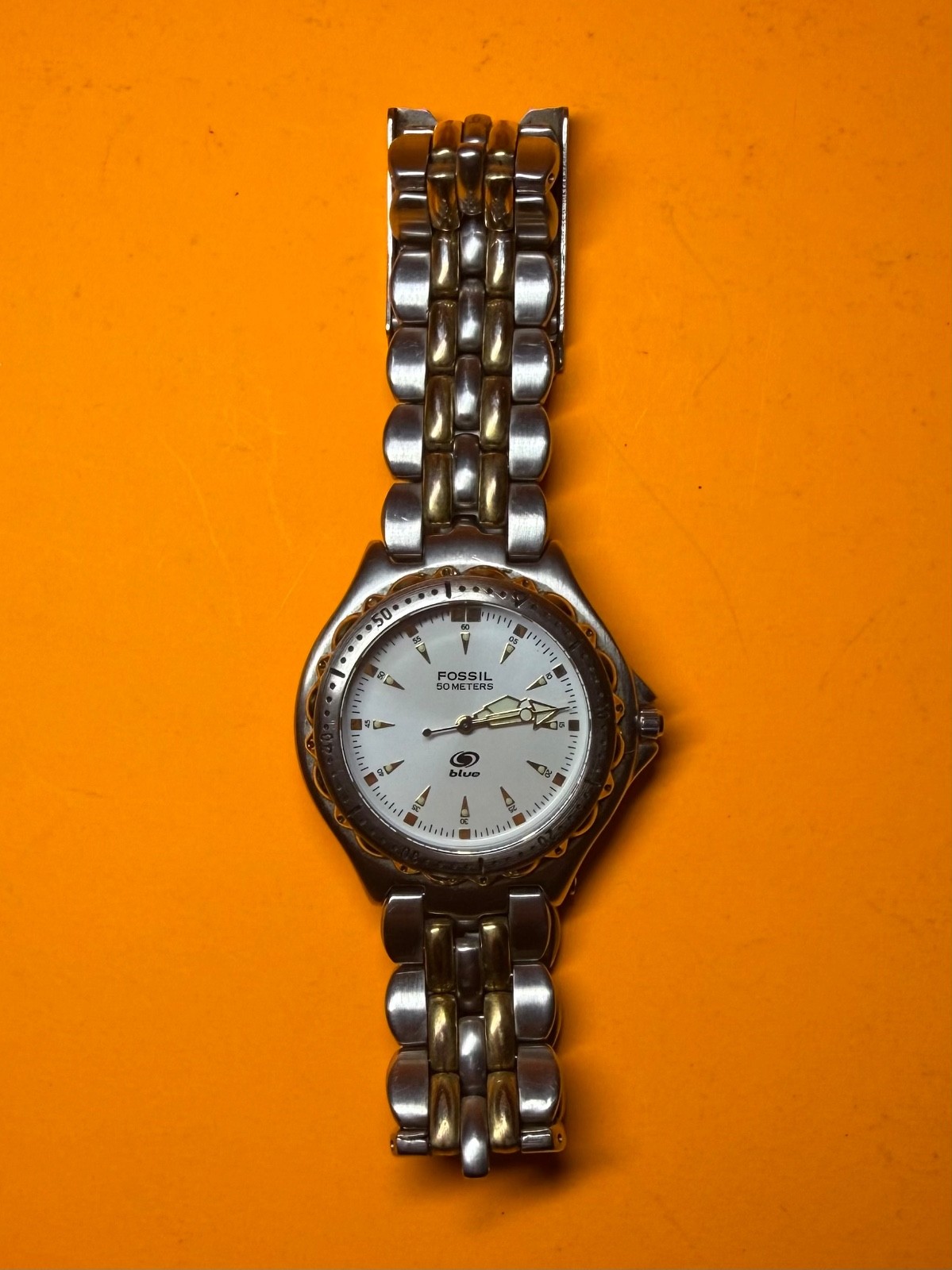 Vintage Y2K Watch Lot 2pc Casio Club G Retro & Two Tone Fossil Luminous Hands