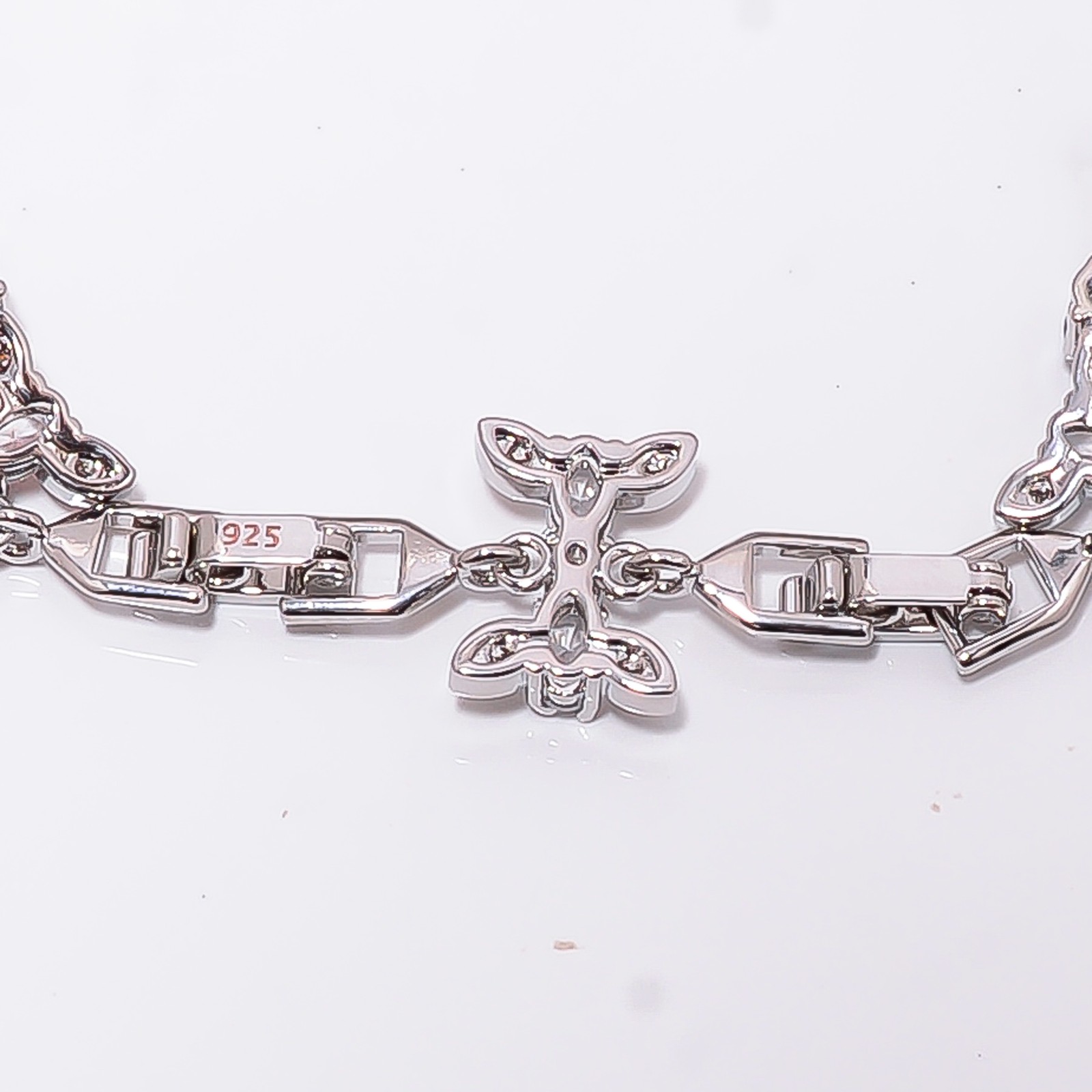 Multi Sapphire -Simulated, CZ 925 Sterling Silver Adjustable Bracelet 7-8″ B938