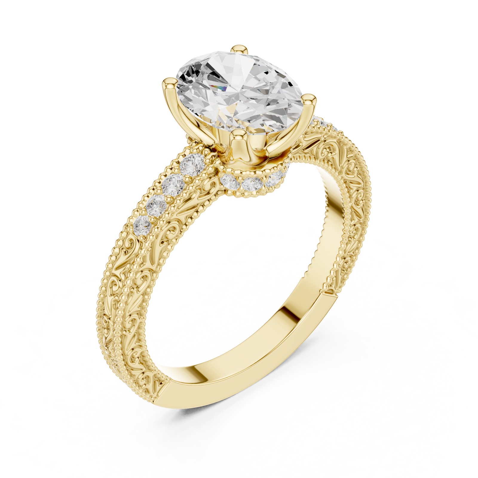 Certified 2.20 Ct Oval Lab Grown Diamond Anniversary Promise Ring 14K Gold Over