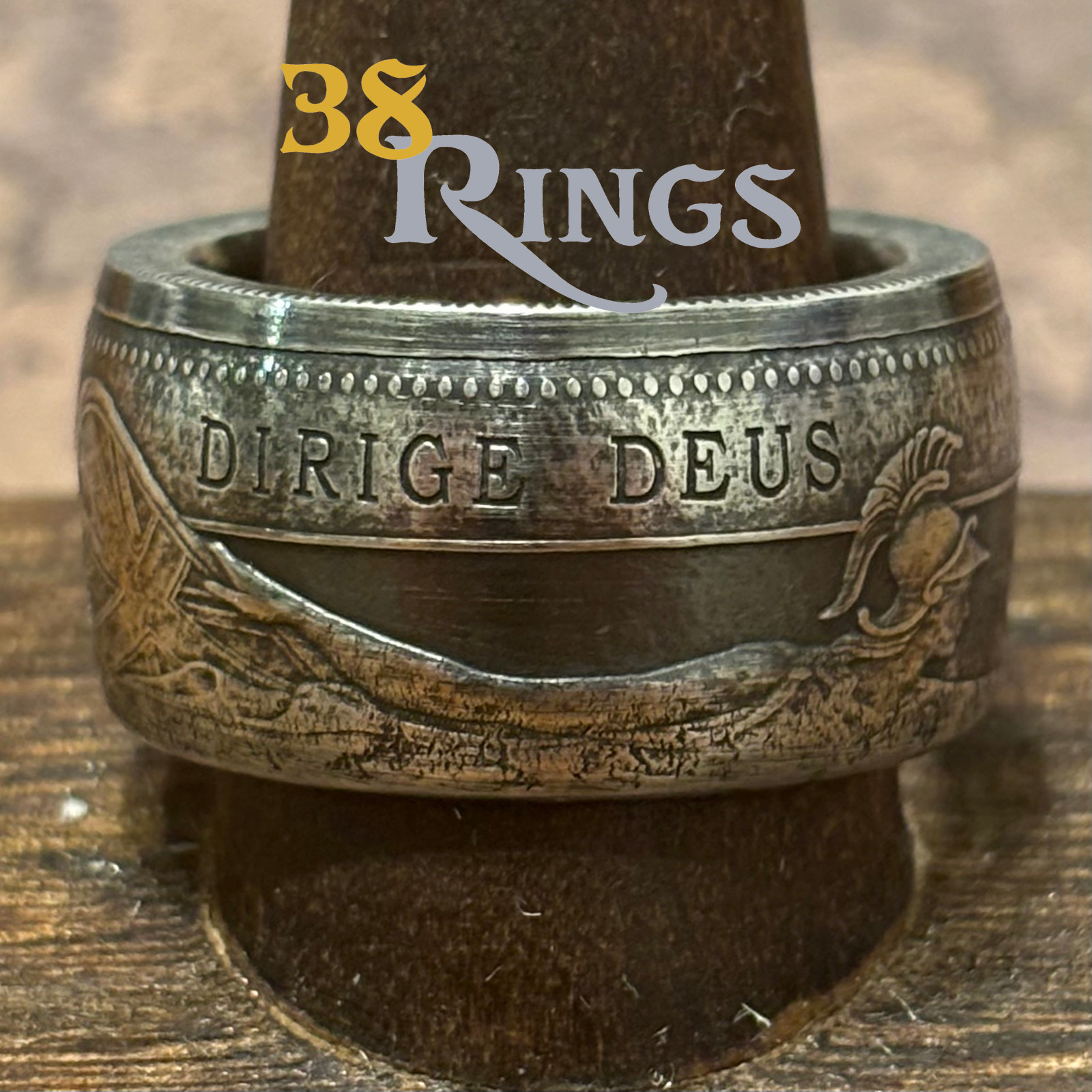 EXCLUSIVE GIANT PURE SILVER St. Helena Britannia 1.25 TOz COIN RING SIZE 9-13 UK