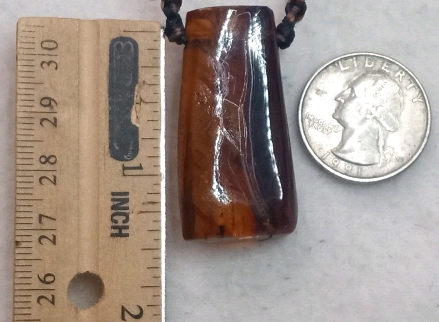 Amber Natural 25 million years old from Mexico adjustable hand braided.