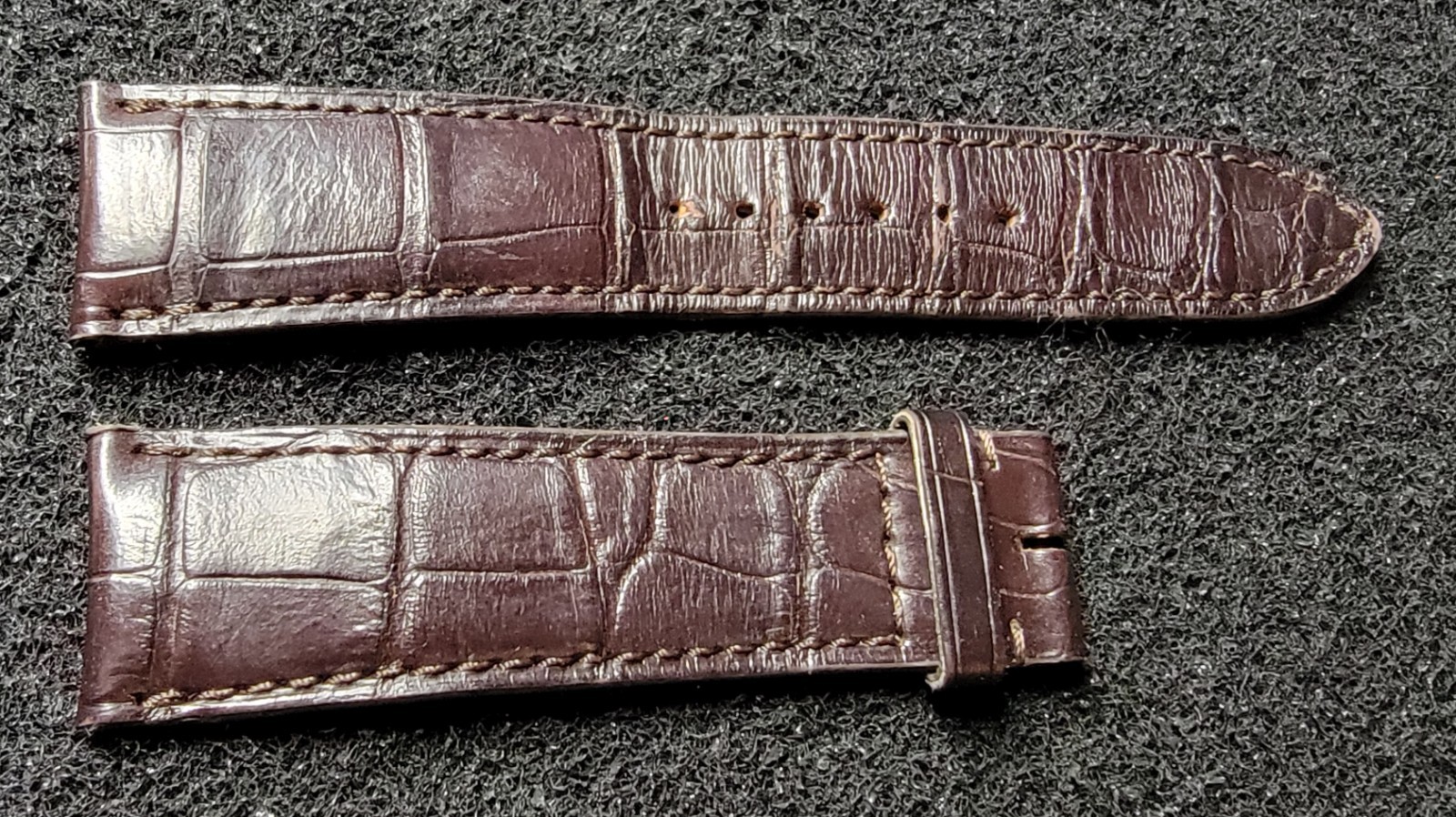 Authentic Jaeger LeCoultre Dark Brown Alligator Watch Strap 21/18mm, 74+110mm