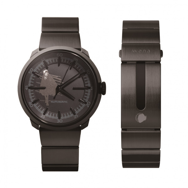 SONY wena wrist Three Hands Premium Black-BLACK JACK Edition WNW-SB12A/B & STAND