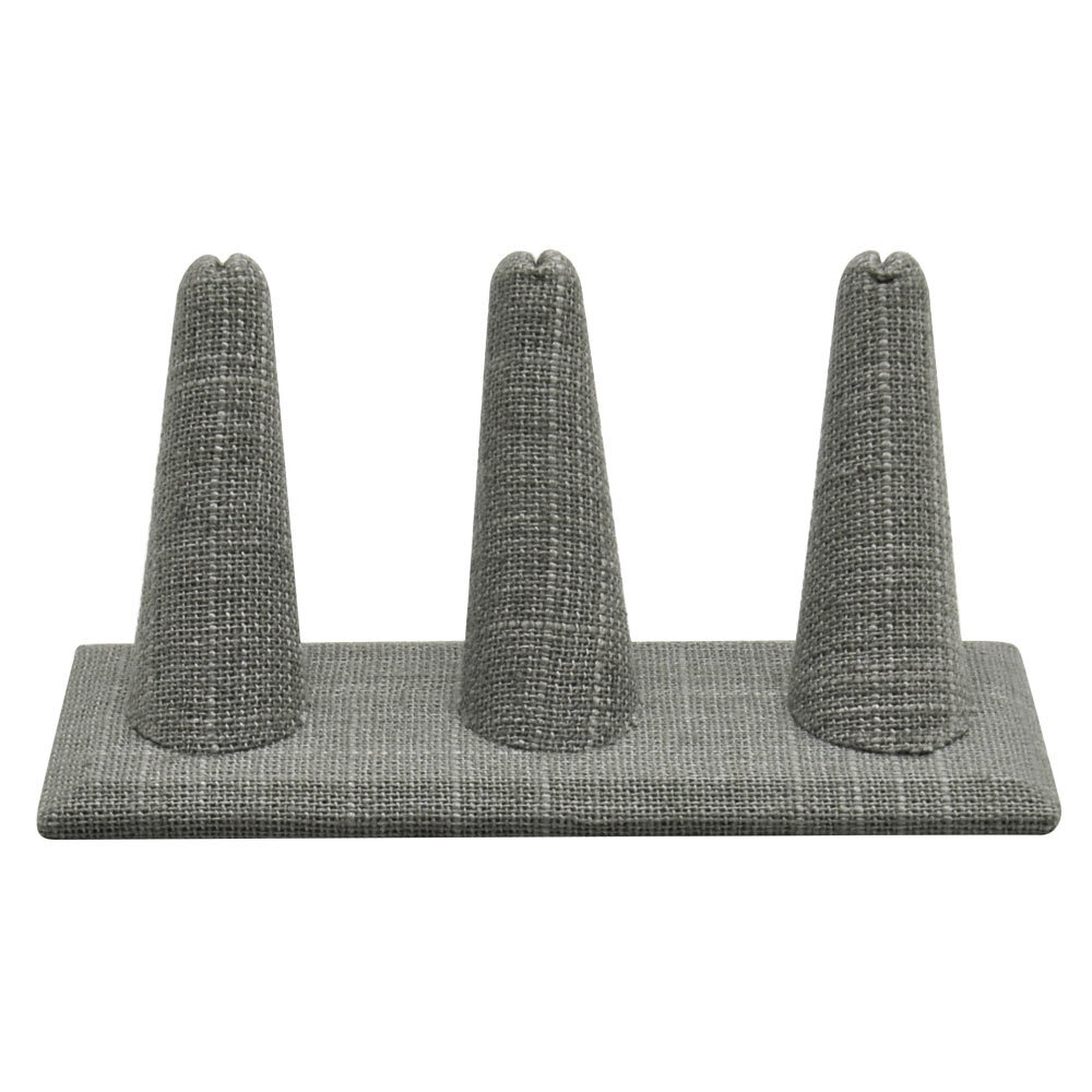 Grey Finger Ring Display Stand Jewelry Ring Display Countertop Display Showcase