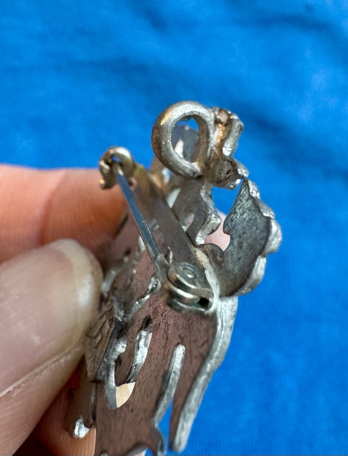 Vintage Cast Pewter Personal Coat of Arms pin/pendant