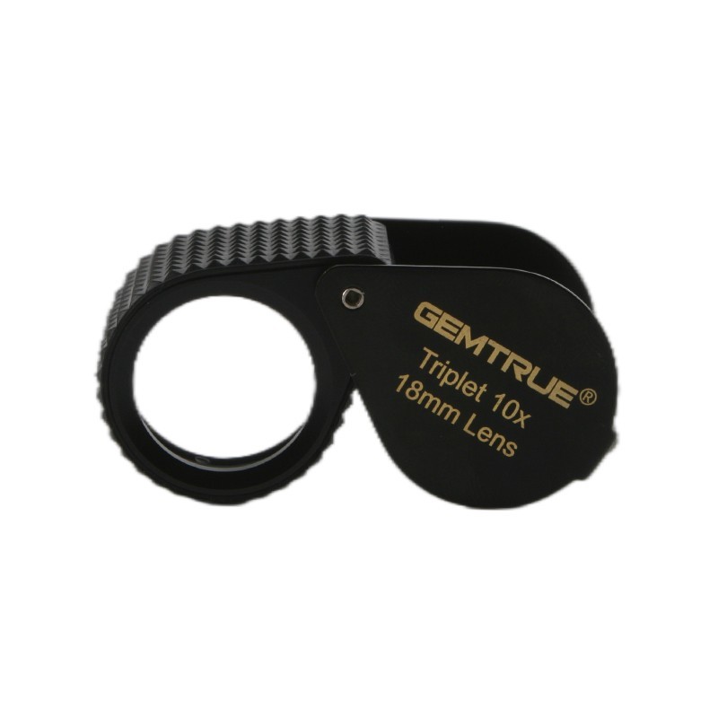 GemTrue 10x Triplet Loupe 18mm Rubber Grip Gem Magnifier DK98002 (3pcs a pack)