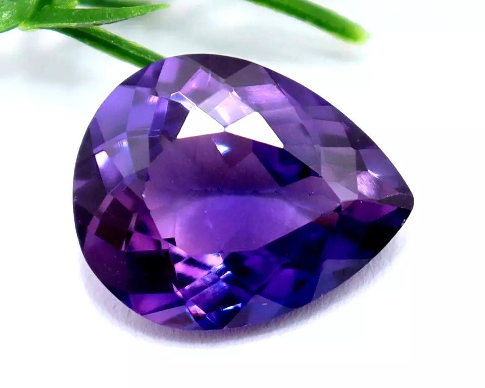 Pear Cut Natural Purple Beautiful 58-60Ct Certified Loose Amethyst Gemstone EGL