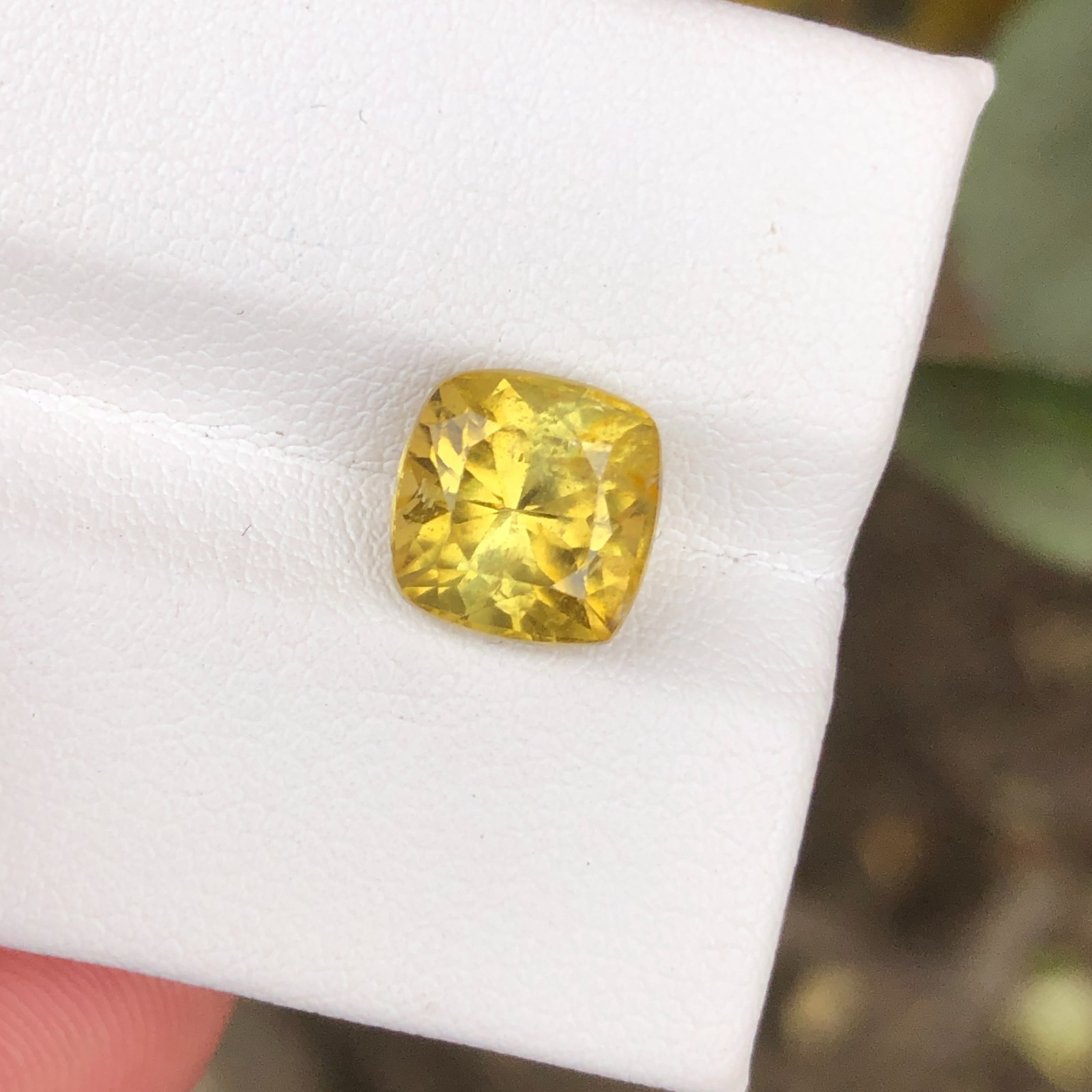 Natural 3.00 CT Yellow Tourmaline From Afghanistan Cushion Cut Loose Gemstone