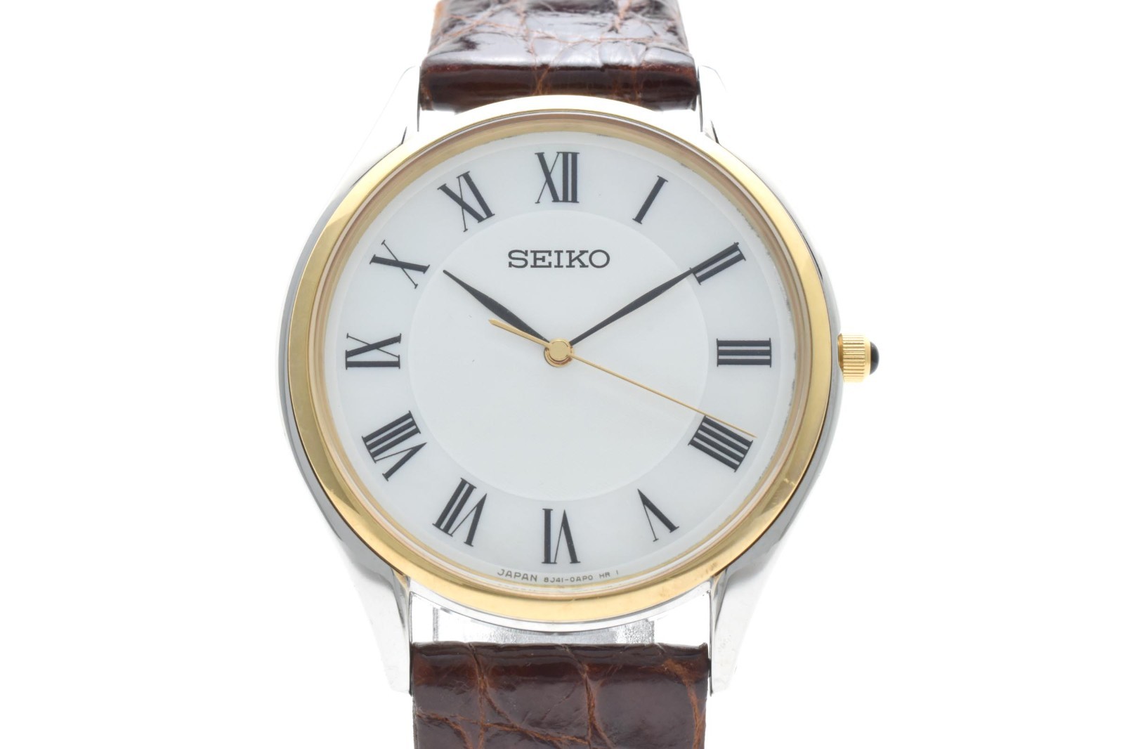 ▶️ SEIKO Dolce 8J41-0AJ0 SACM150 Quartz Shell Round Men’s Watch JAPAN