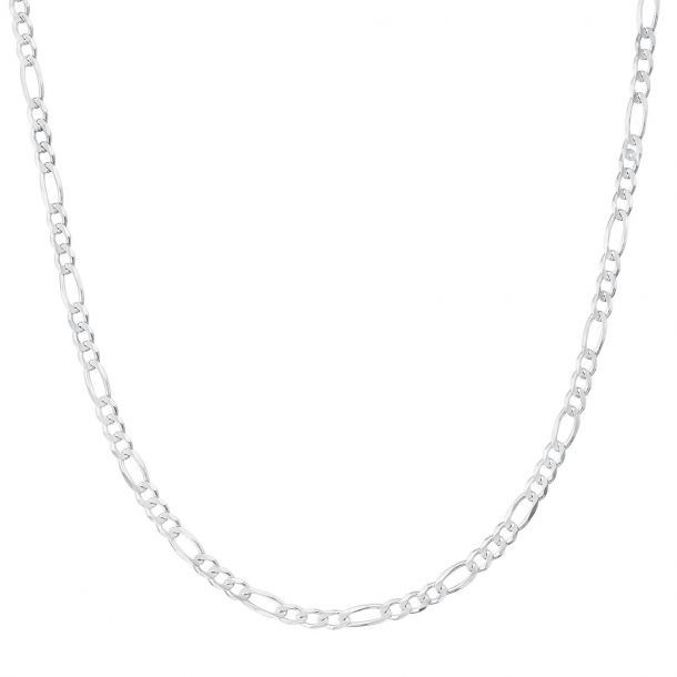 Solid Italian .925 Sterling Silver Figaro Chain PLUX 20″ 2.5mm 2.91g