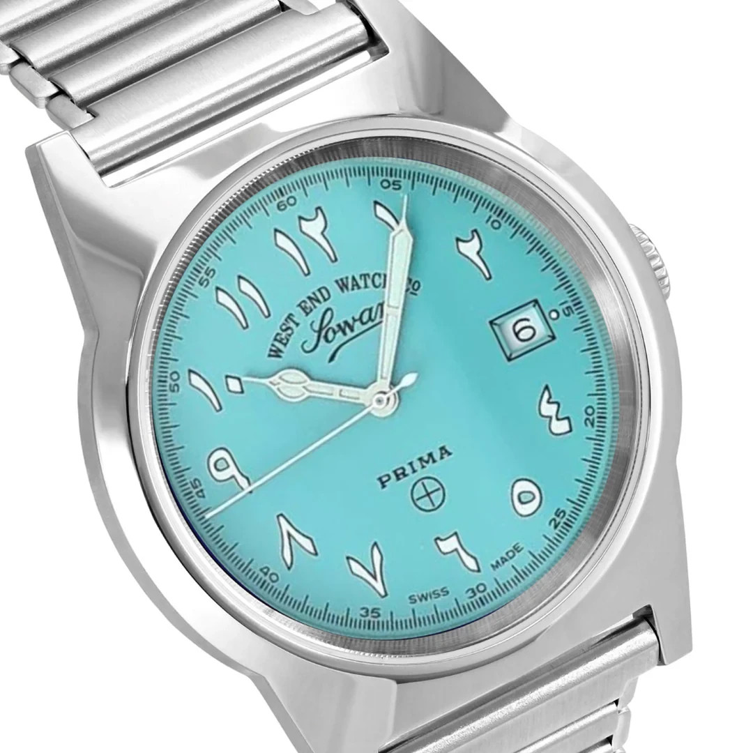 West End Watch Co 684110 3377W-LUM Swiss Quartz 38mm Turquoise Dial Men’s Watch