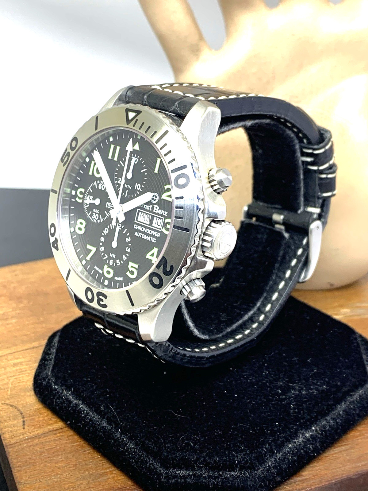 Ernst Benz Men’s Watch GC10721 Chrono Diver Swiss Automatic Black Dial 47mm