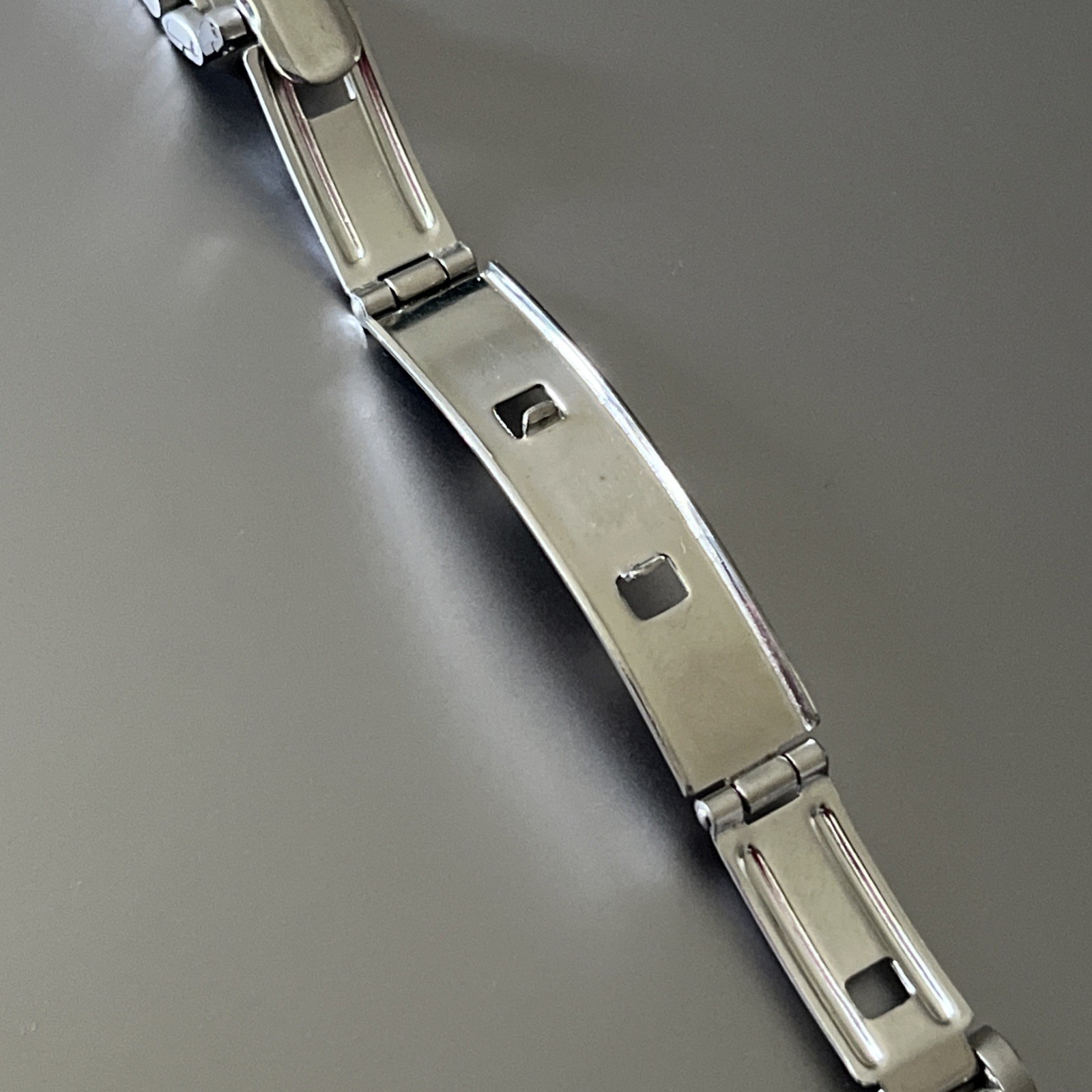 14 mm Watch Oyster Bracelet Stainless Steel Matte Polished Hidden Folding Clasp