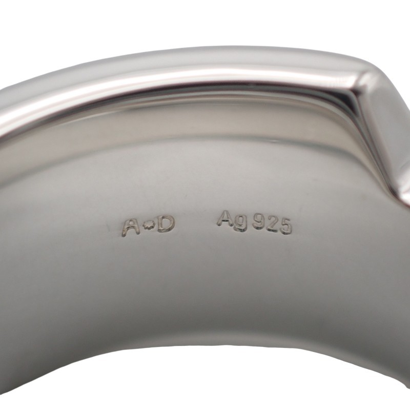 HERMES #13(JP Size) ring Silver/black Silver925 Women
