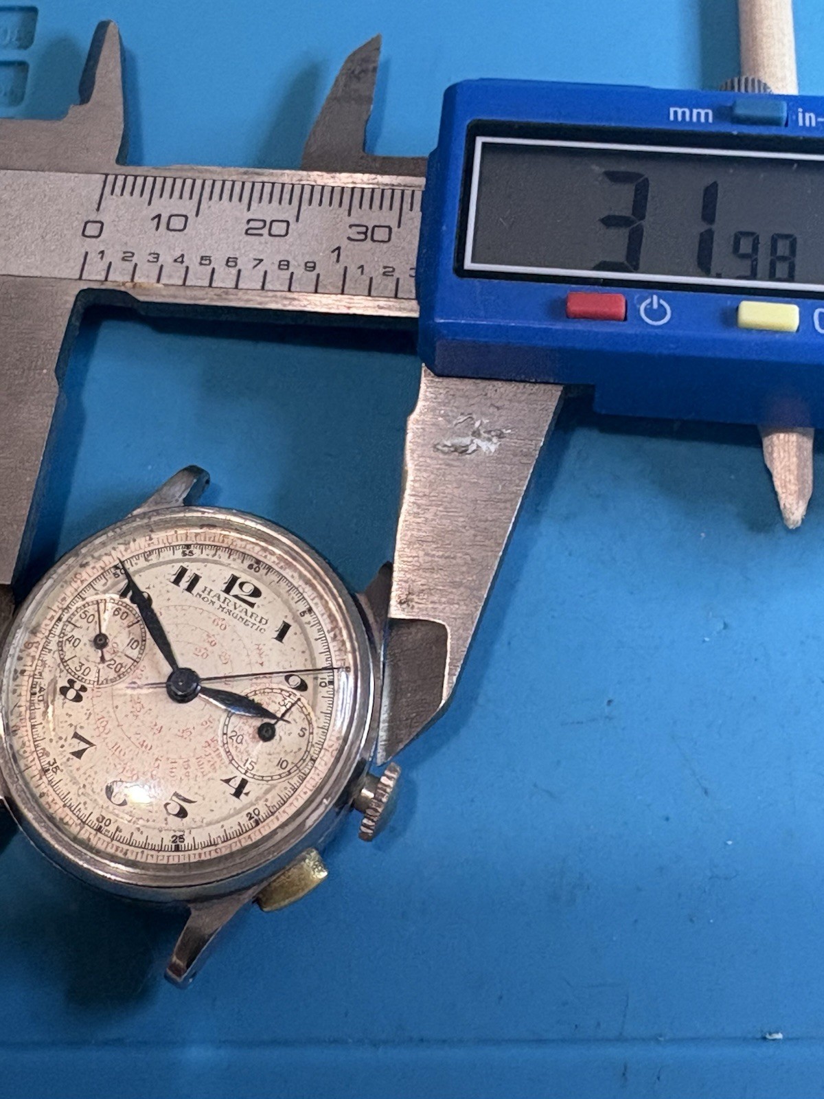 Harvard Valjoux 23vz Chronograph Watch 40-50s Vintage Rare Sleeper