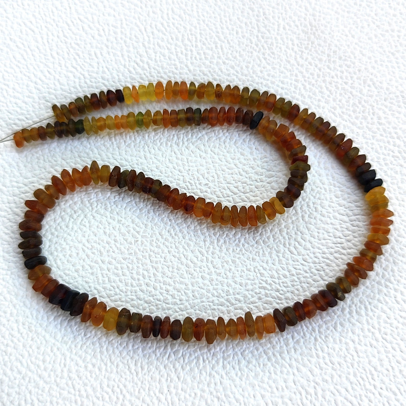 Natural Rainbow Tourmaline 4-5mm Unpolished Raw Beads 14″ Strand Brazil Gems