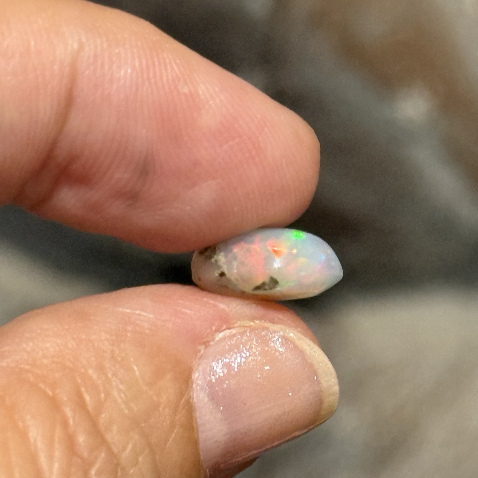 2.7ct 11.8x9x5.4mm Galaxy Ethiopian Welo Opal Oval Cabochon Gem