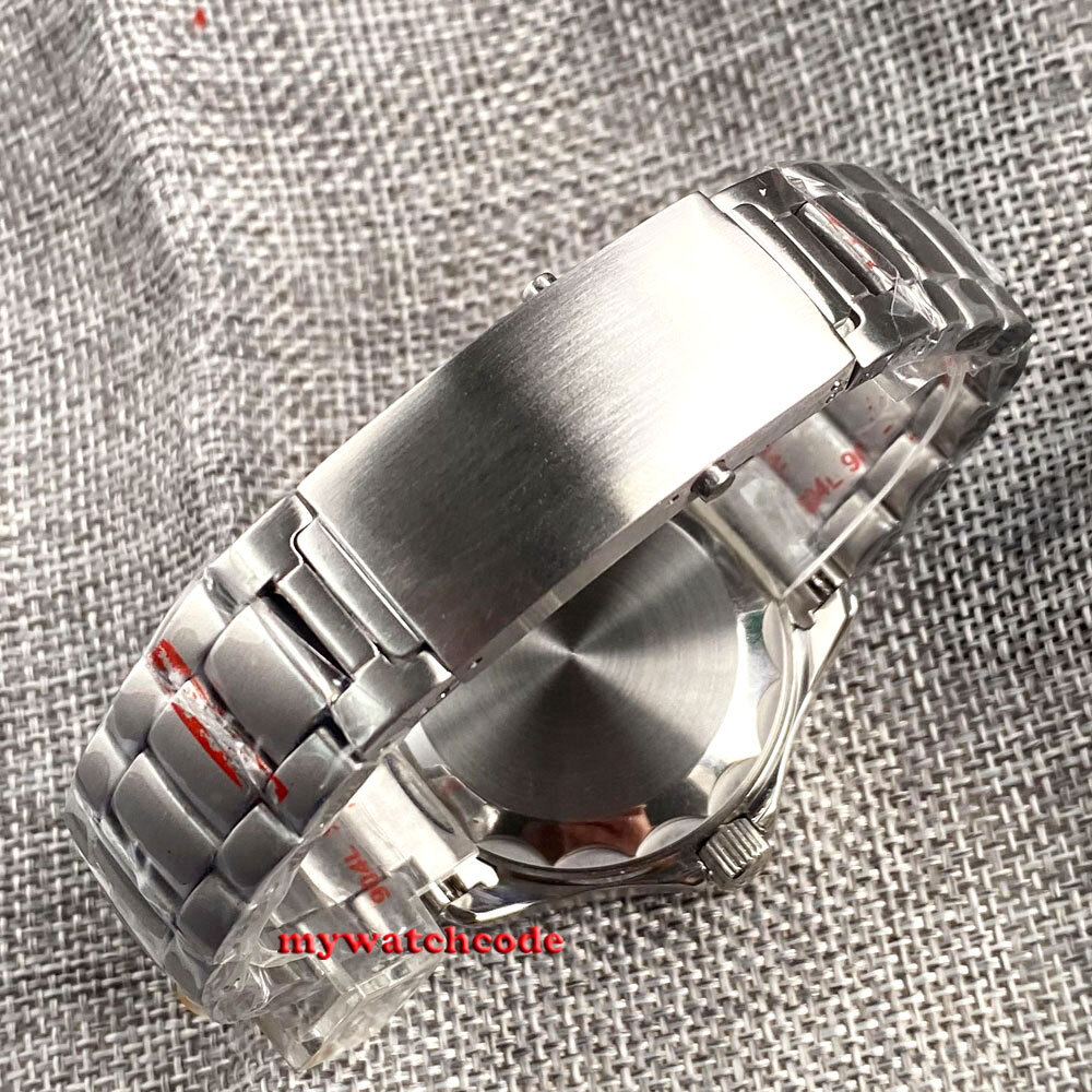 41mm Bliger Black Dial Sapphire Glass NH35A automatic mens watch Steel Bracelet