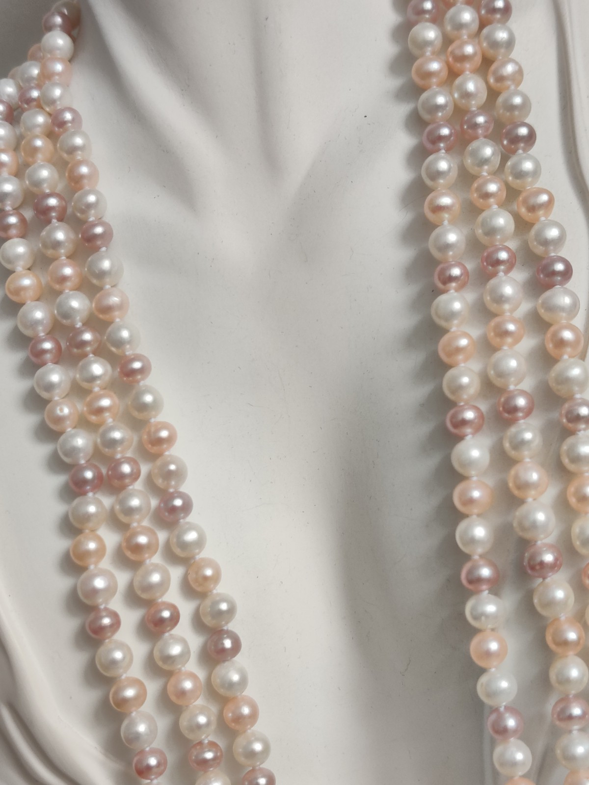 Genuine Freshwater Cultured Pearls Ultra Long Knotted Necklace 180 cm