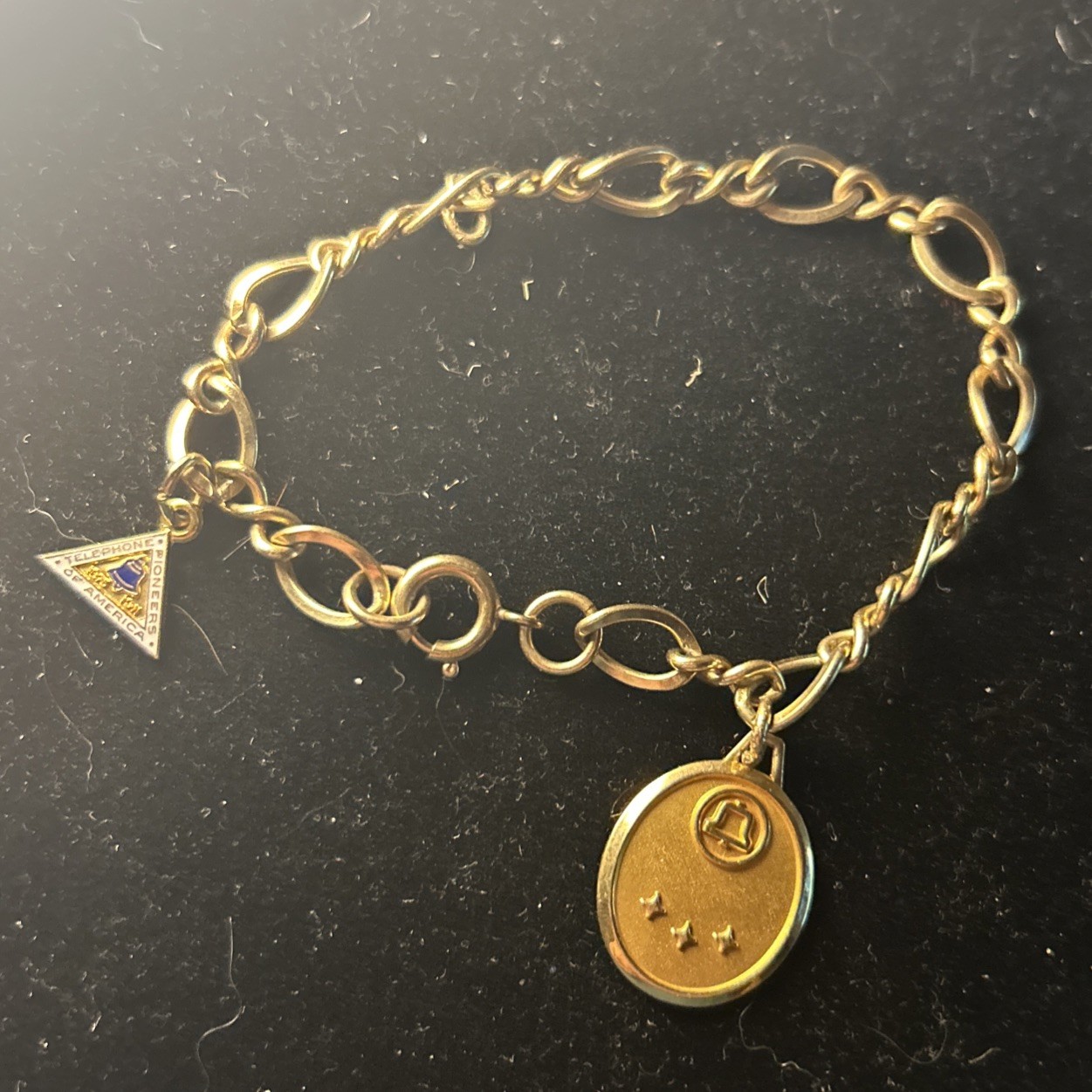 1/5 10k Charm And 1/20 12kGF Charm Bracelet #210