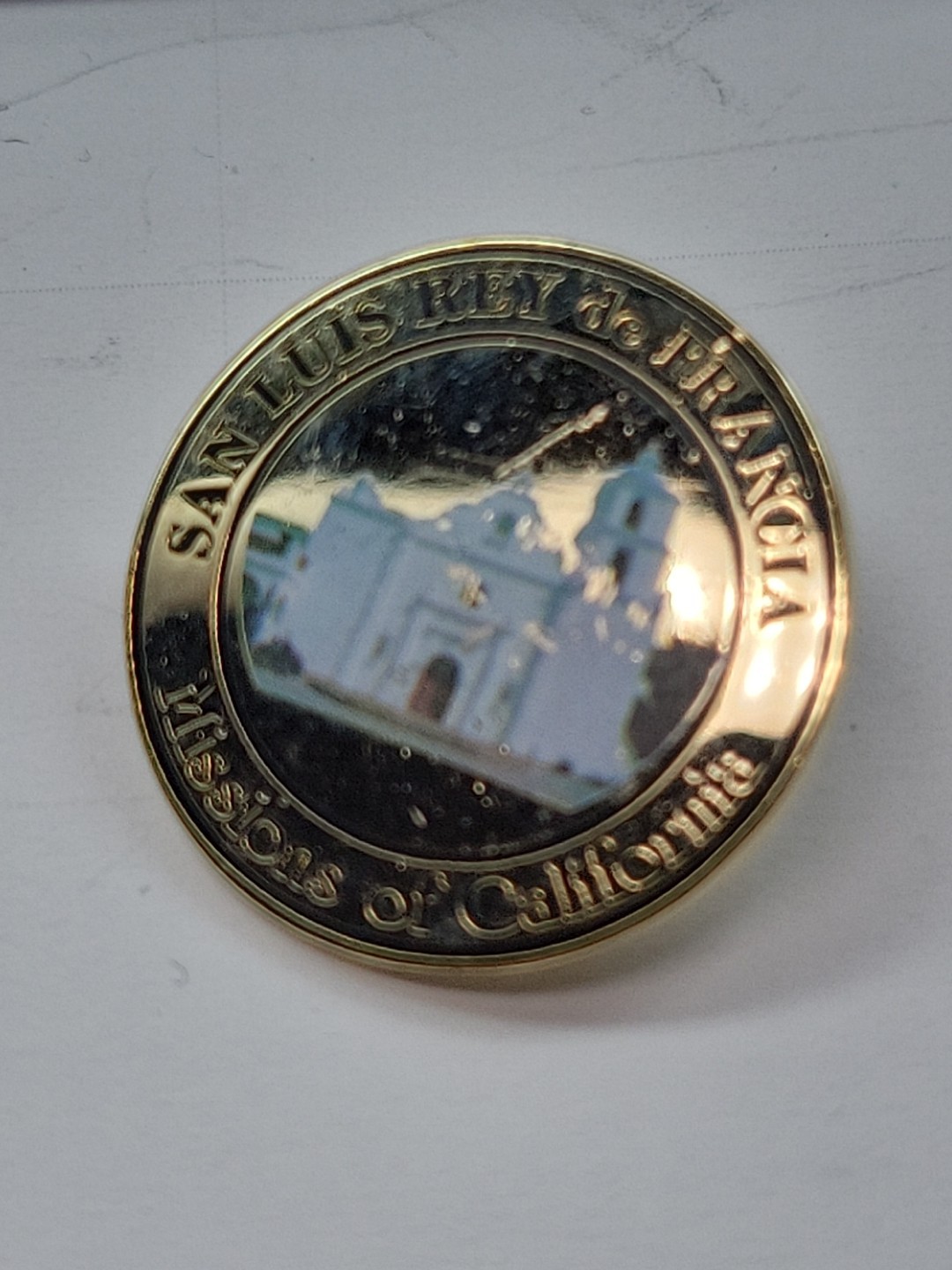 San Luis Rey de Francia Missions of California lapel pin hat pin Vintage