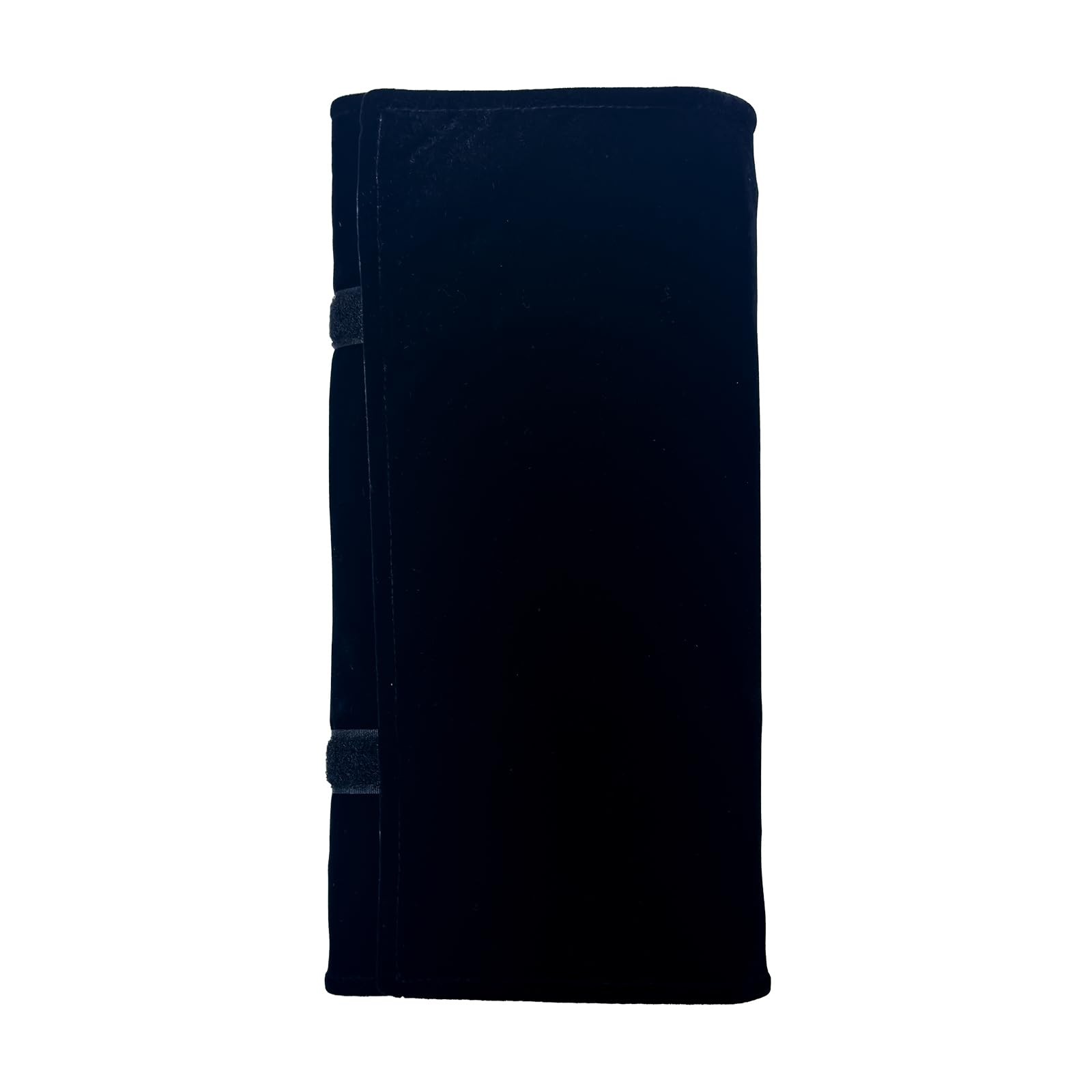 UnionPlus Velvet Travel Jewelry Roll Bag Organizer for Medium, Black+Grey