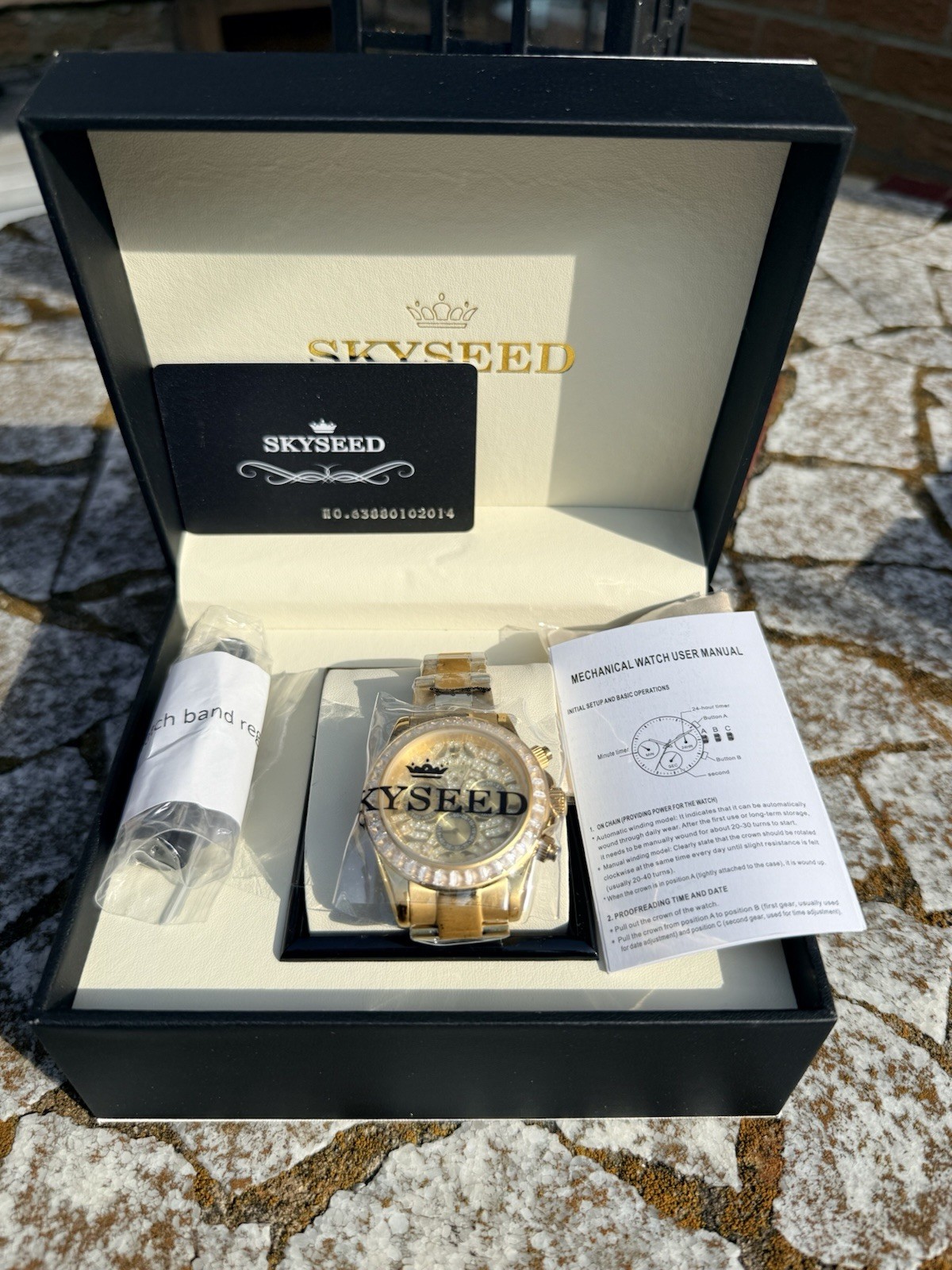 SKYSEED Men’s Sapphire Mechanical Watch, Fashion Luminous “Tiger Dee” Luxury