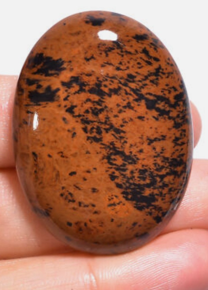 Mahogany Obsidian 64 Ct 40X29X7 mm + Labradorite 32 Ct. 31X22X7 mm + Aventurine