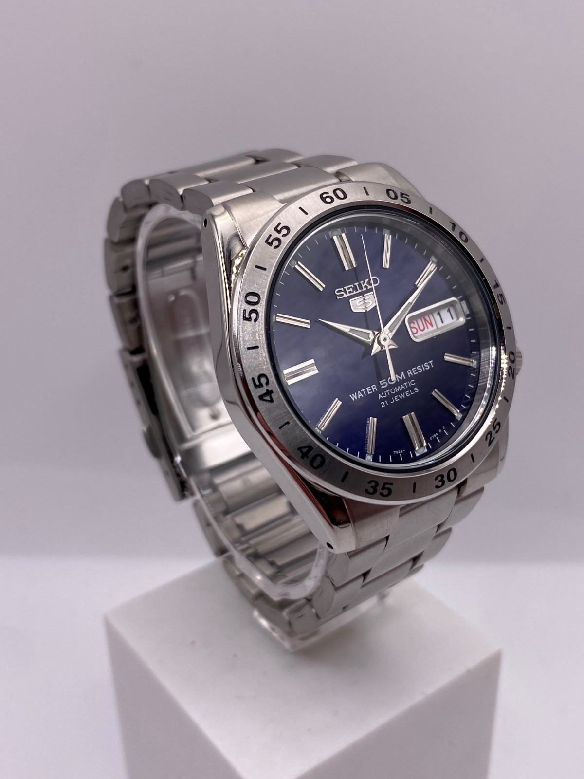 Seiko 5 Automatic Blue Dial Stainless Steel Men’s Watch SNKD99K1 RRP £199