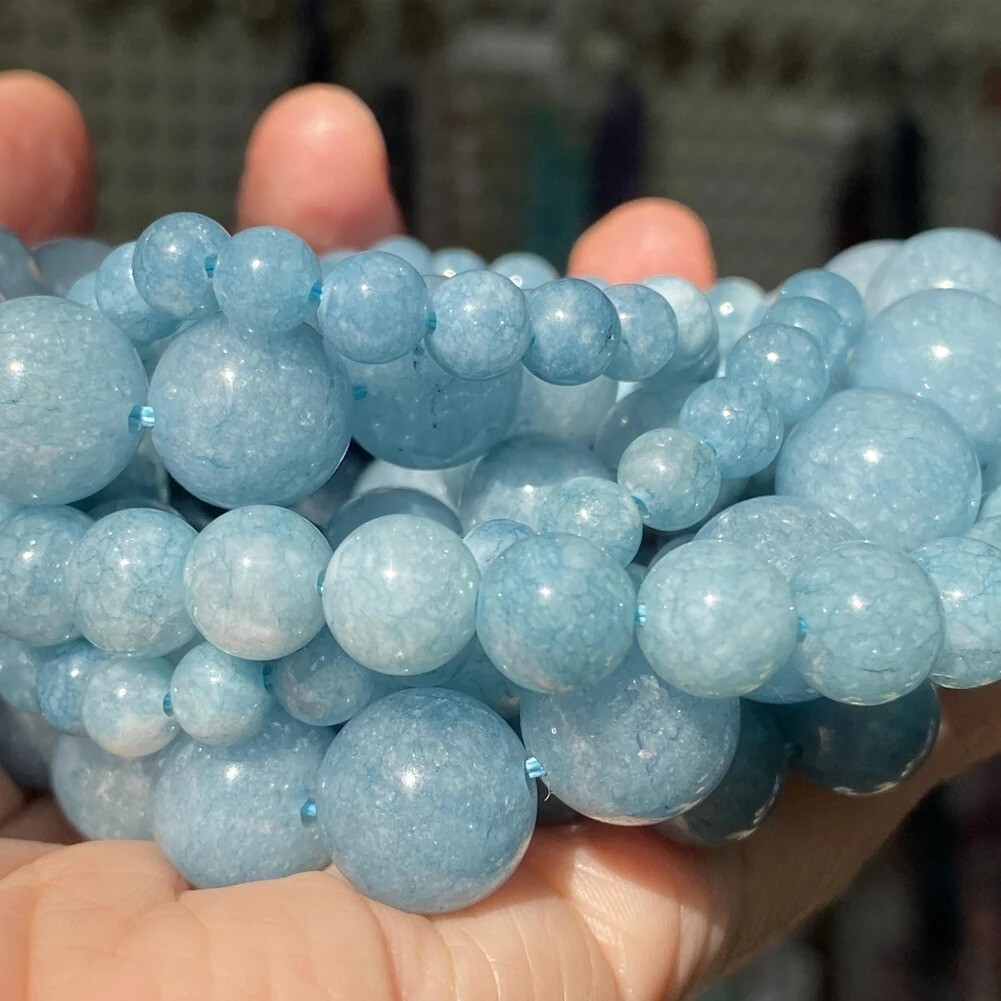 Natural Gemstone Round Spacer Loose Beads 4mm -10mm Jewelry Making DIY