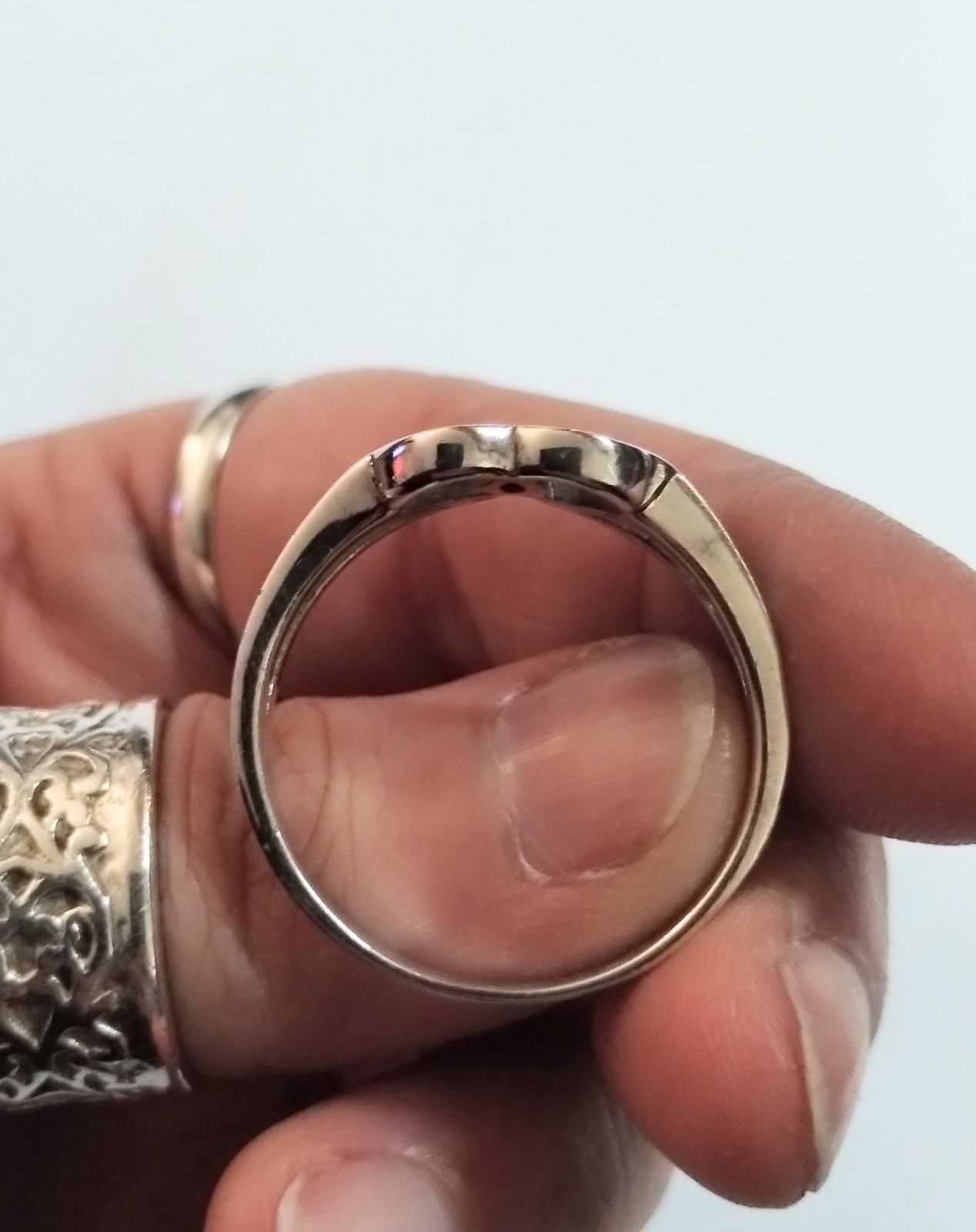Sterling Silver male and female Symbol Ring Size 15