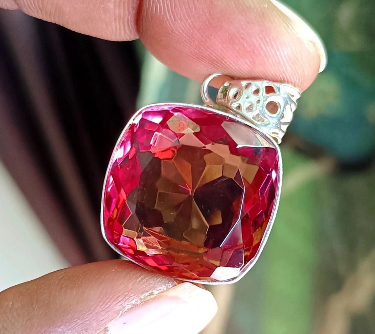 58.85 Ct Zultanite Color Changing Gemstone Cushion Cut Sterling Silver Jewelry