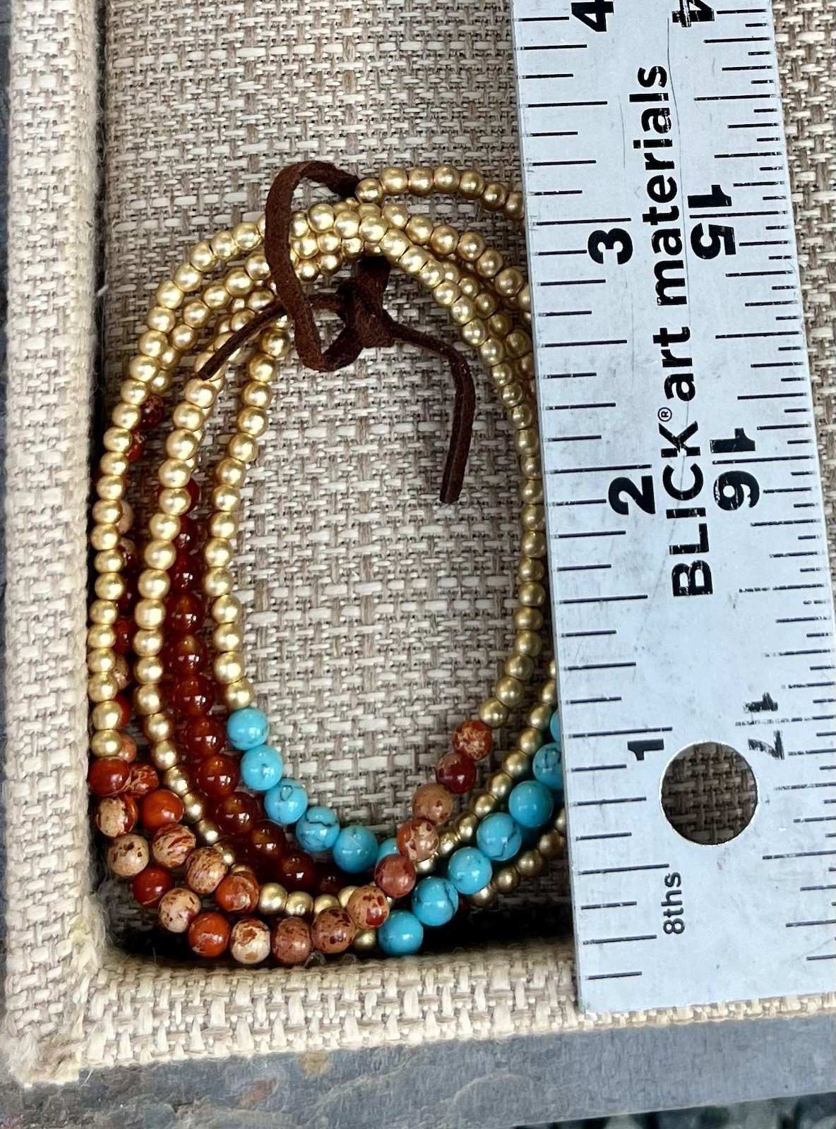 Barse NWT Blue Turquoise And Orange Jasper And Red Carnelian Bracelet Set
