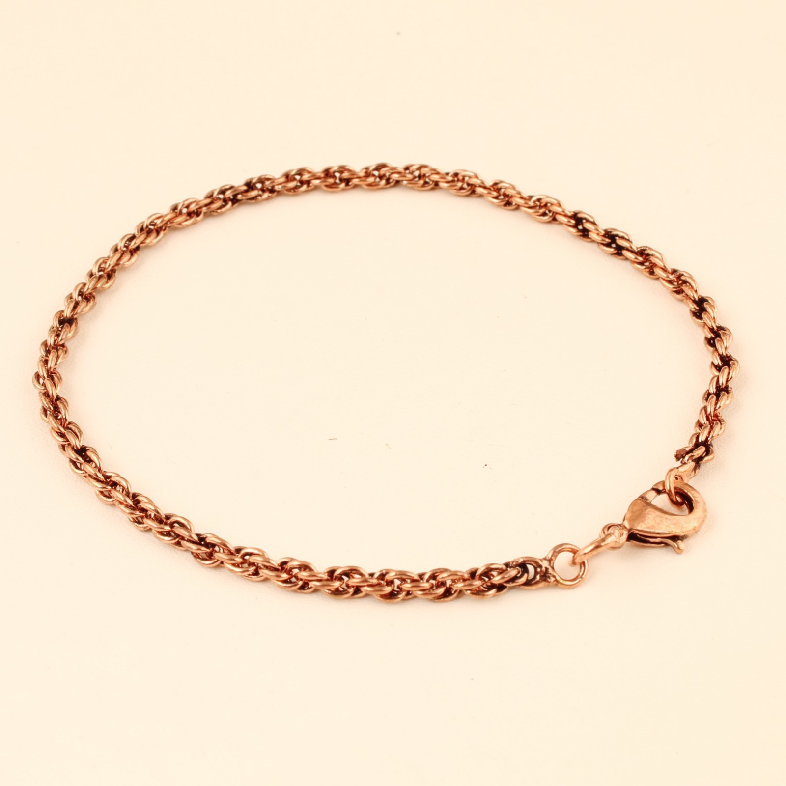 Pure Copper Rope Chain Anklet for Women, Handmade Copper Anklet