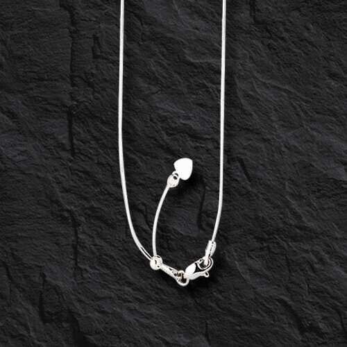 14k White Gold 22″ Adjustable Snake Pendant Chain/Necklace 3.3 gram