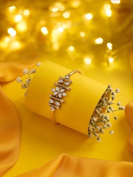 Modern Indian Bracelet Gold Tone Crystal Adjustable Fashion Jewelry Gift