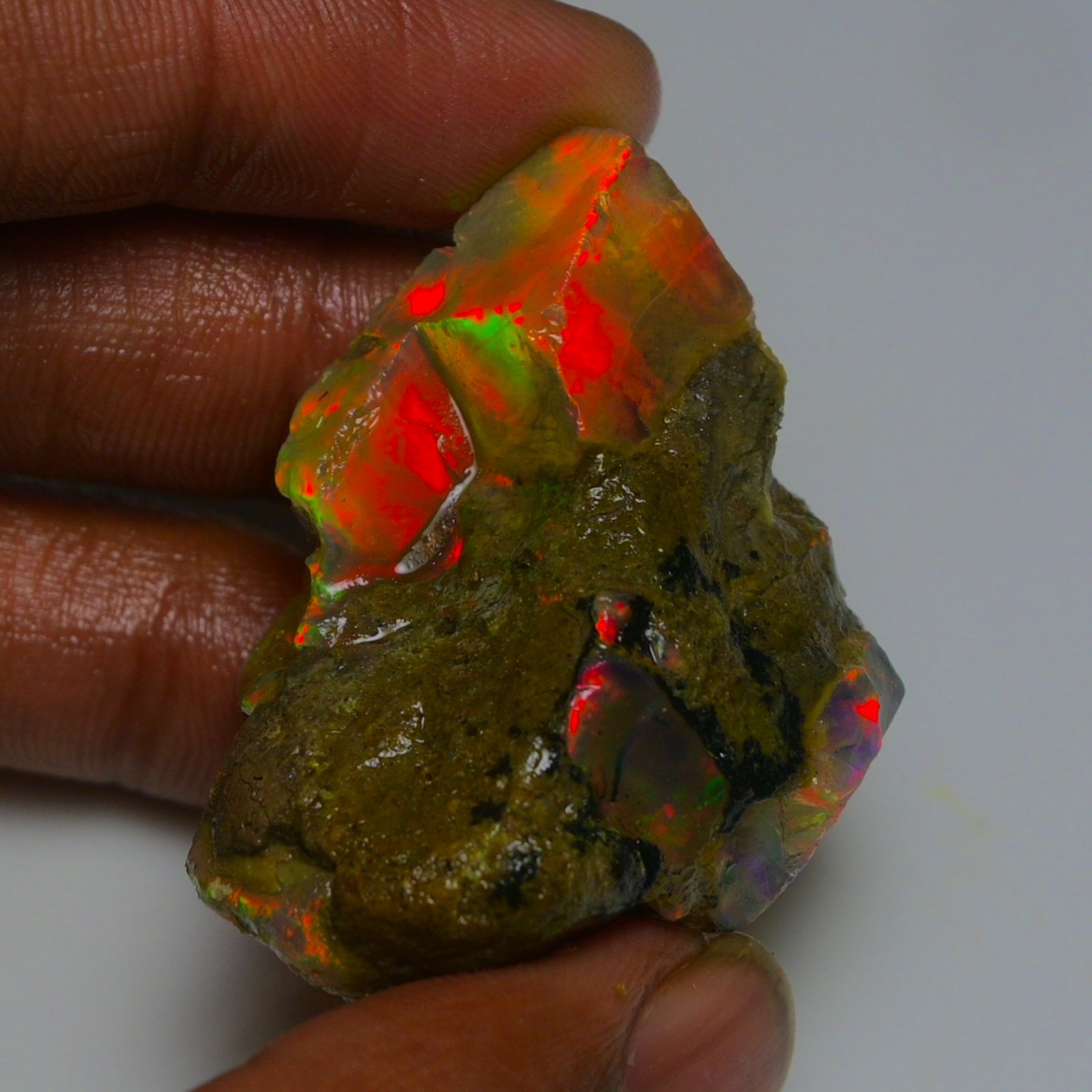 Stunning Ethiopian Opal Rough 84.05 Cts, Large Oil Opal Specimen Natural Opal