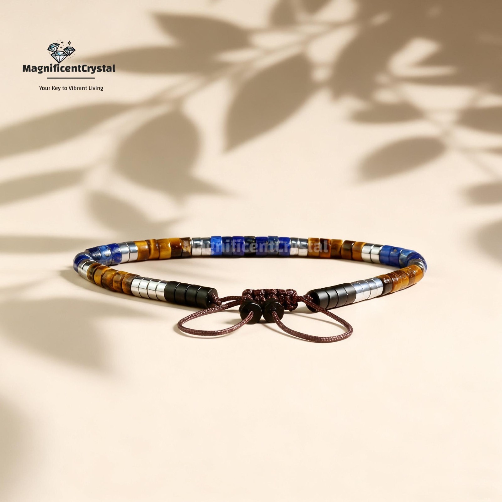 Dainty Strength Protection Bracelet Tiger Eye Lapis Lazuli Hematite Obsidian