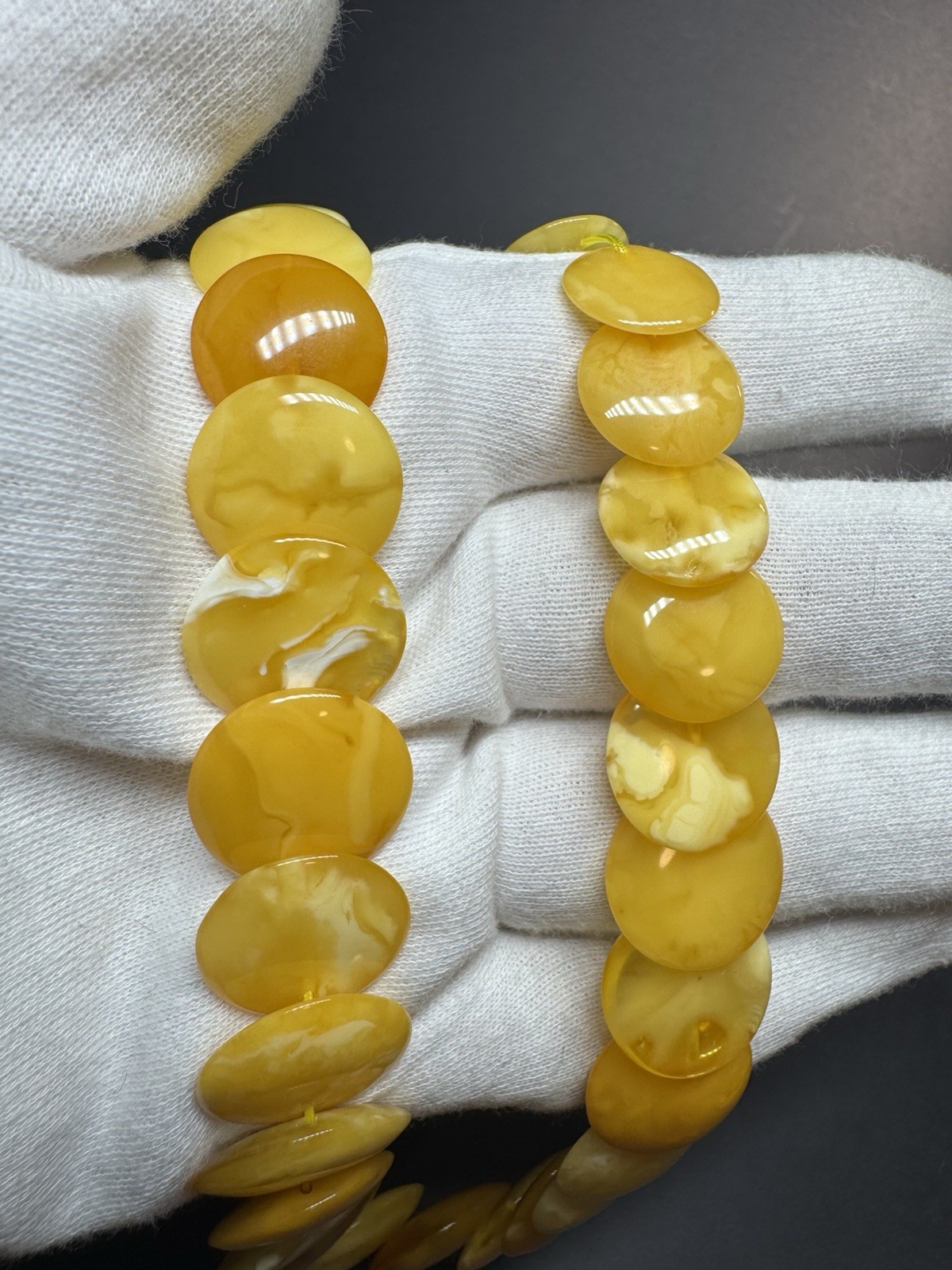Natural Baltic Amber Necklace Butterscotch Egg Yolk Amber 27.2g 46cm