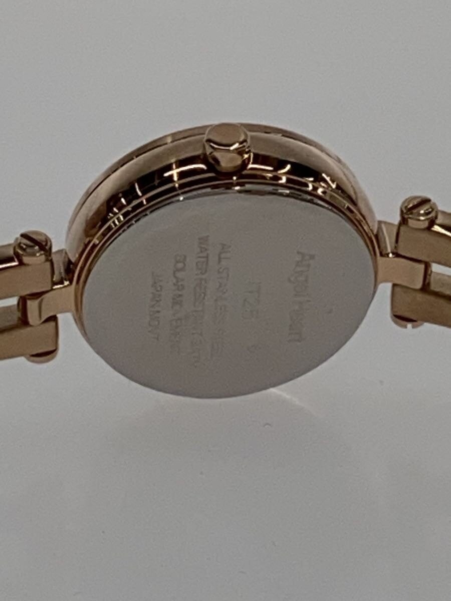 Angel Heart IT25 Solar Quartz Analog SS White Gold Mens Watch Excellent JAPAN
