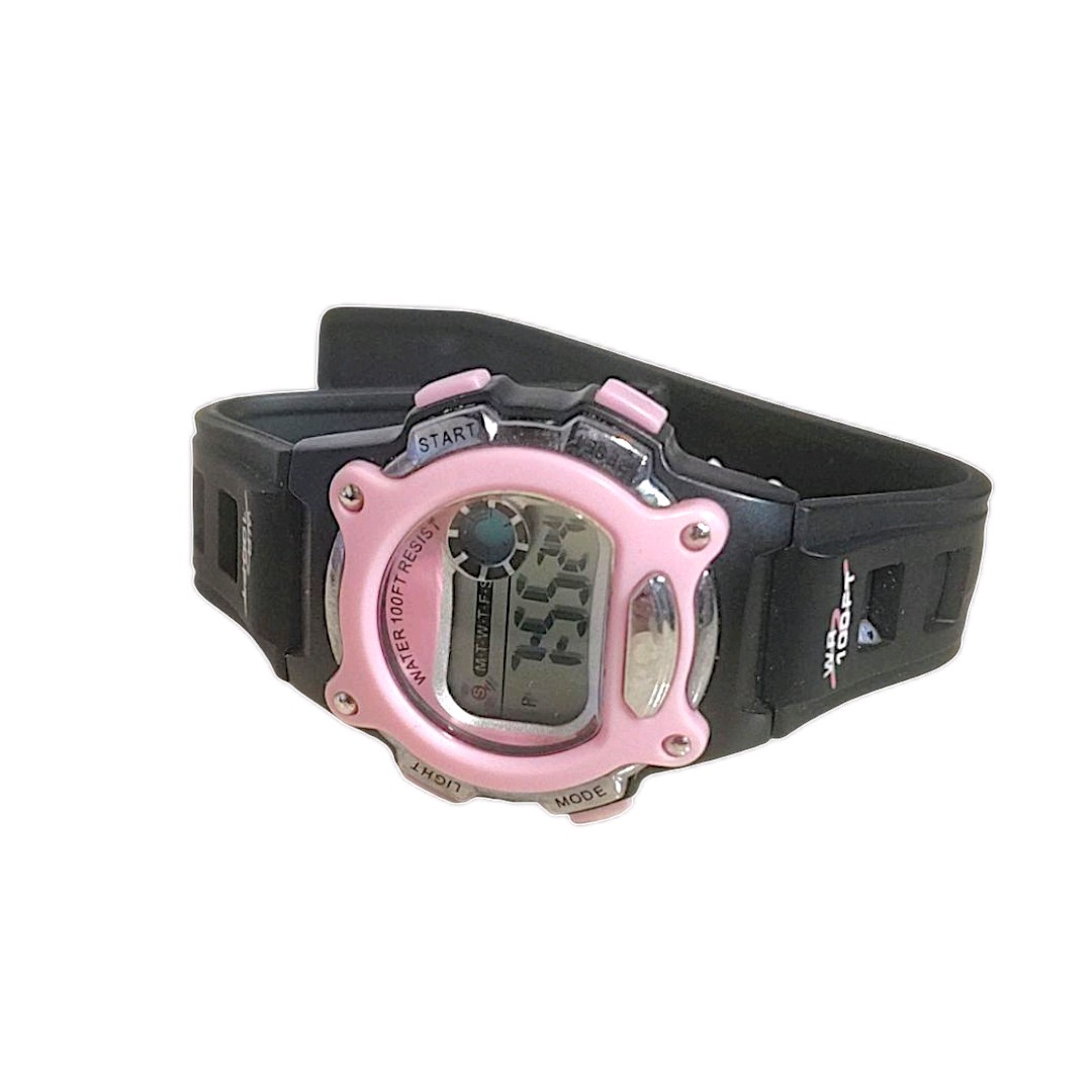 Vintage Ladies Digital Sports Watch WR 100ft (MISSING BUCKLE TONGUE & LOOPBAND)