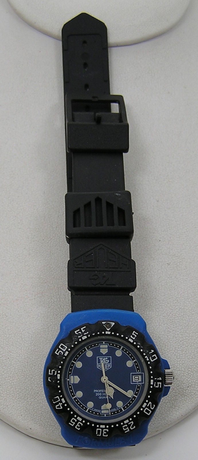 Vintage Tag Heuer Formula 1 Professional 381.513 35mm Blue w/Black Original Band