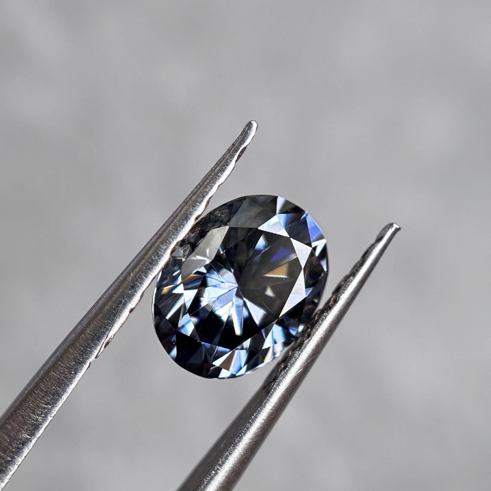 Fashion Gray Fanshion Color Loose Moissanite Oval Shaped 1PCS 2x3mm-12x16mm