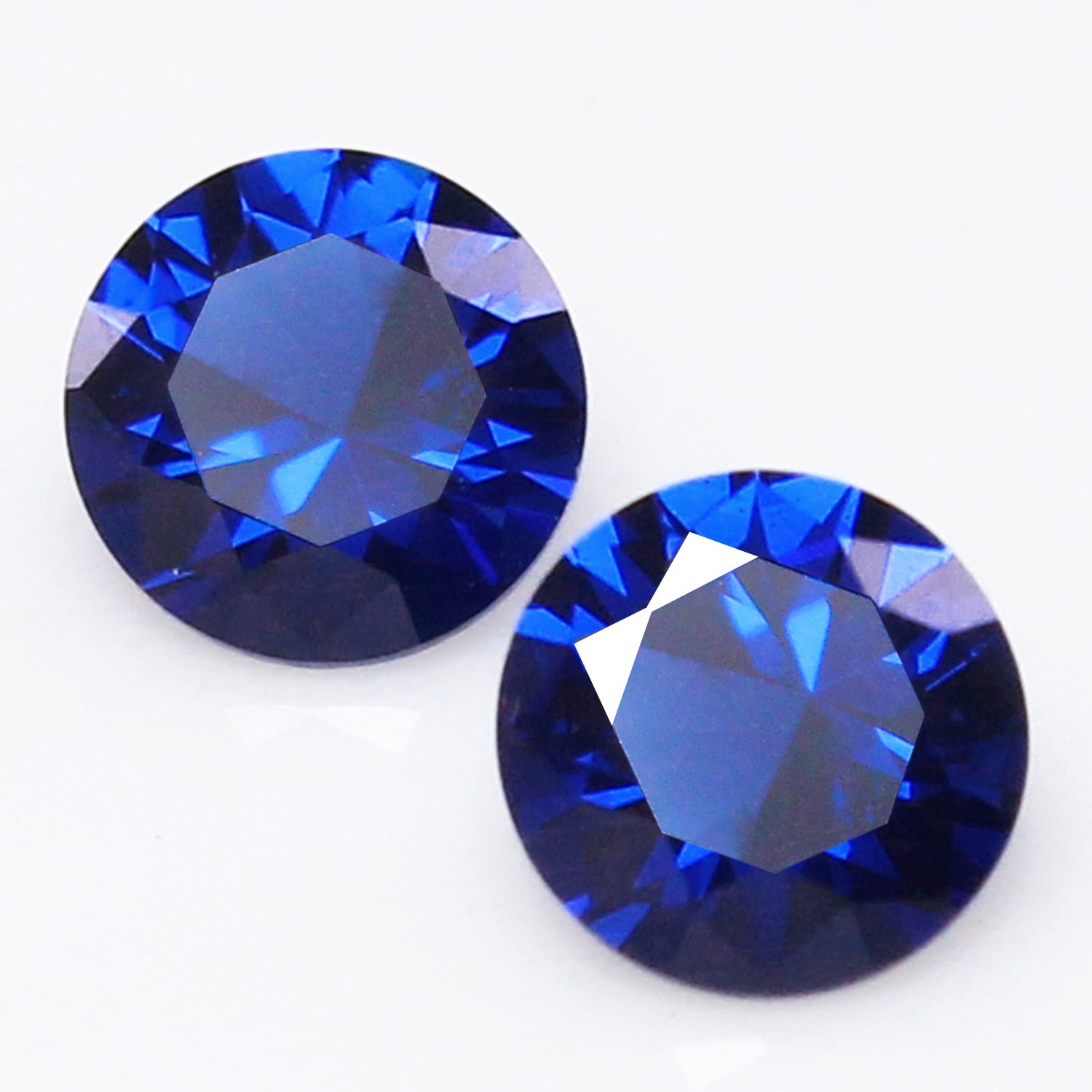 Flawless Natural Certified Ceylon Blue Sapphire 5.00 MM Round Pair Cut Gemstone
