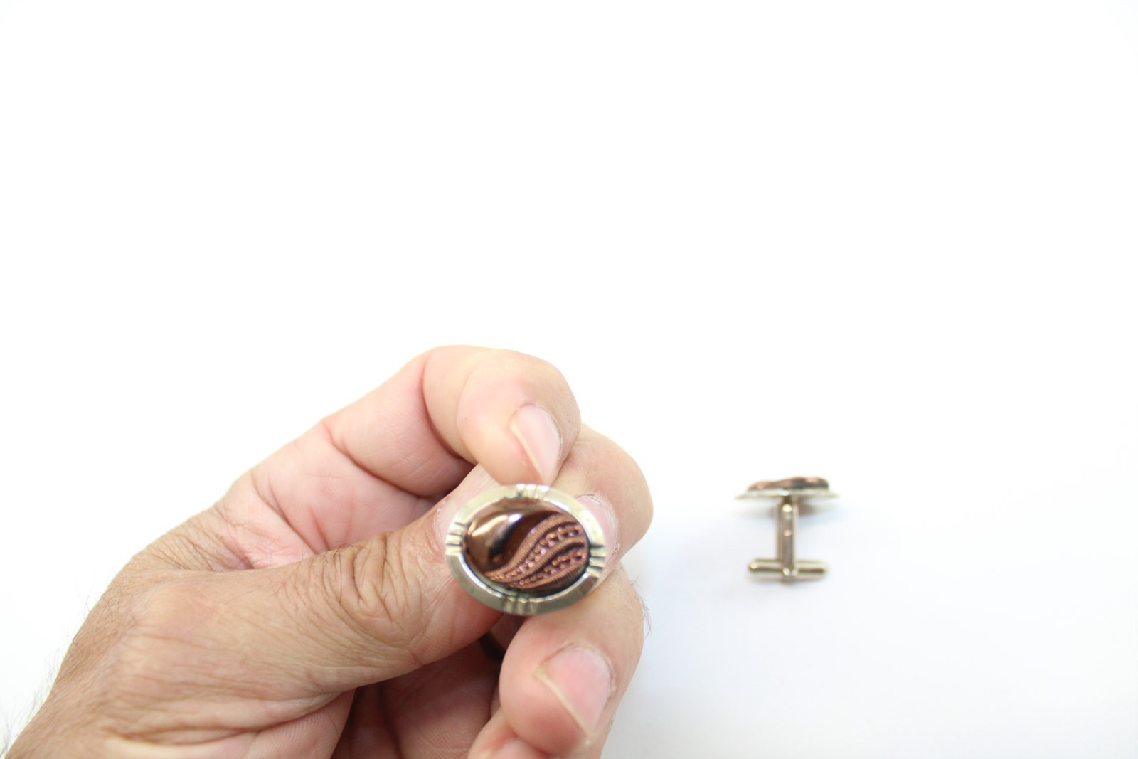 Stainless Steel Cufflink Set Stamped W Vintage