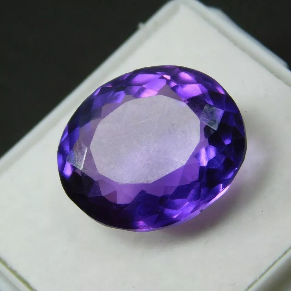Amethyst Purple Oval Cut Natural 10+ Ct Certified Loose Gemstone For Ring Making