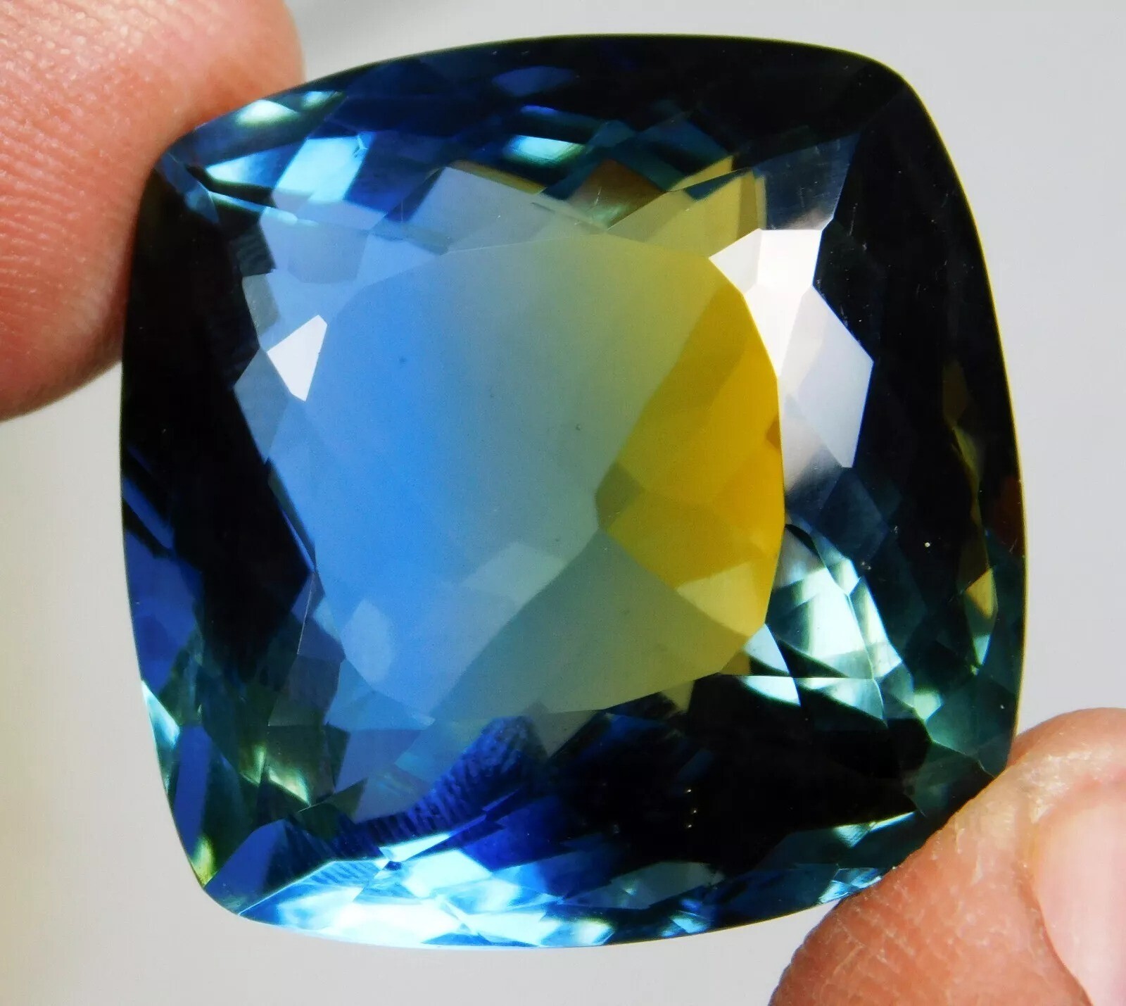 Tourmaline Bi-Color Cushion Cut Natural 58-60 Ct Loose EGL Certified Gemstone