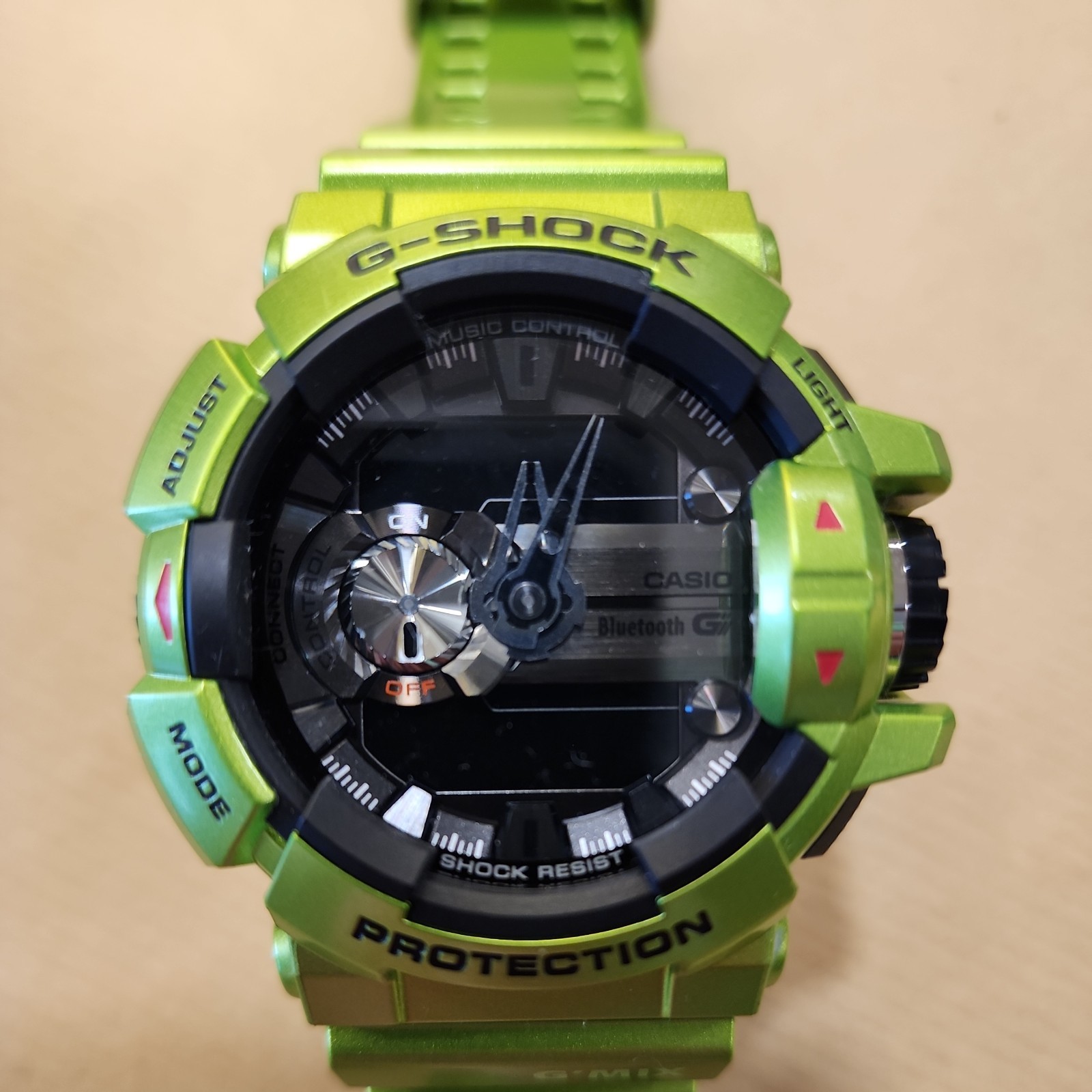G-SHOCK G’MIX GBA-400 Metallic Green Bluetooth Men’s Wristwatch Water Resistance